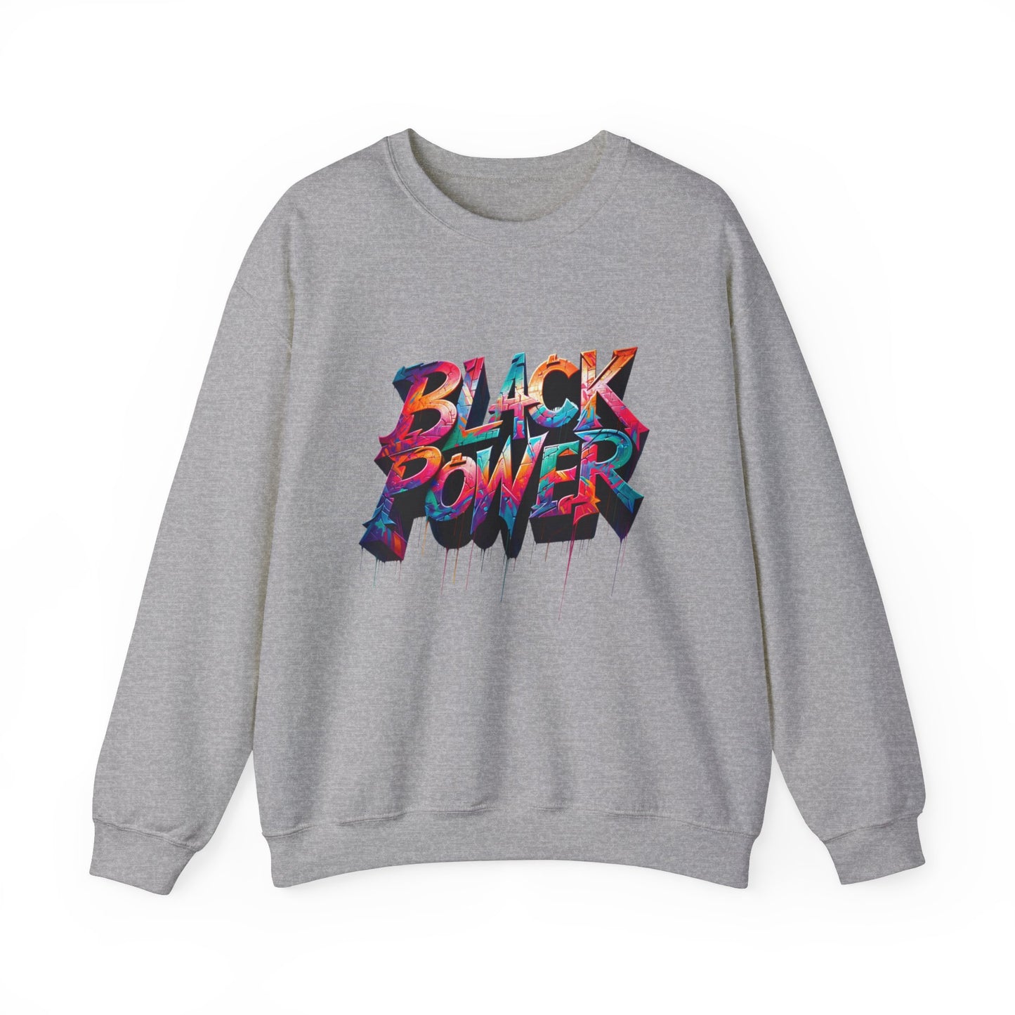 Black Power Paint Dripping Unisex Sweatshirt, Black History Month Sweater