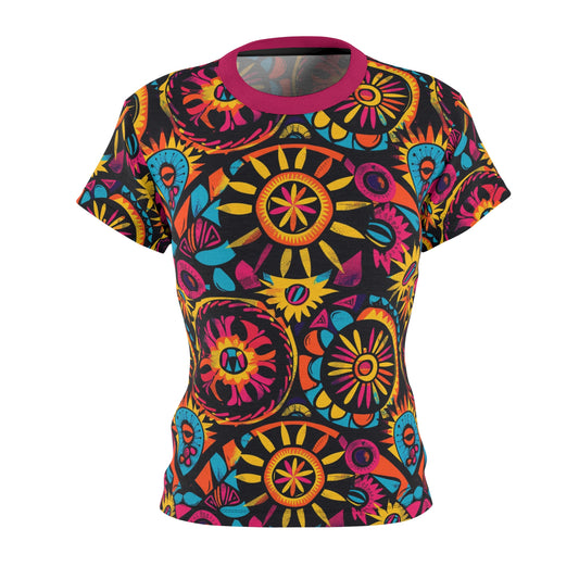 Urban African Print Women's Tee, Colorful Pop Art Print Apparel