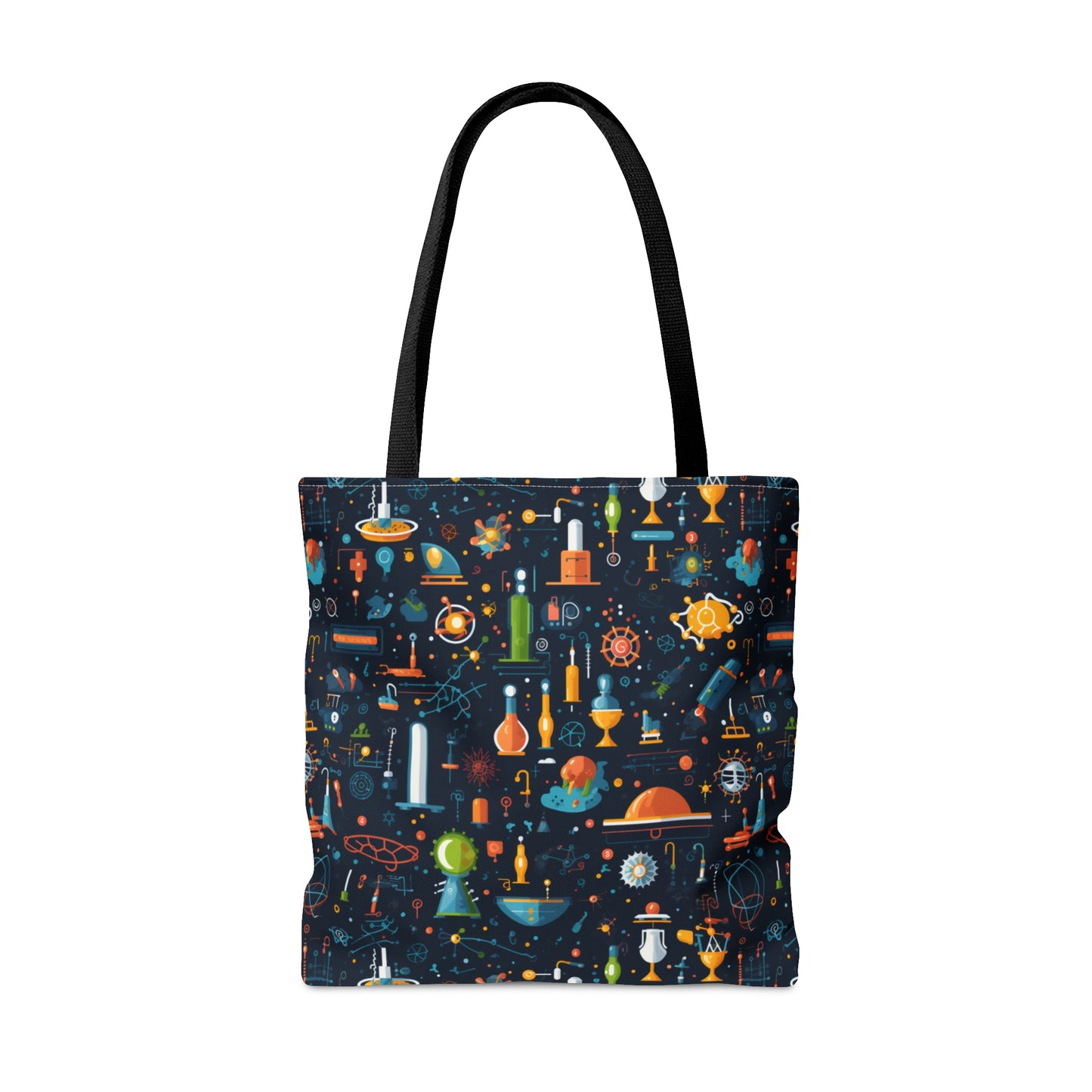 Science Themed (STEM Pattern) Tote Bag , Scientist's Print Tote Bag