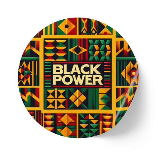 Black History Month Bulk Round Sticker Label Roll,African Kente Cloth Print Stickers