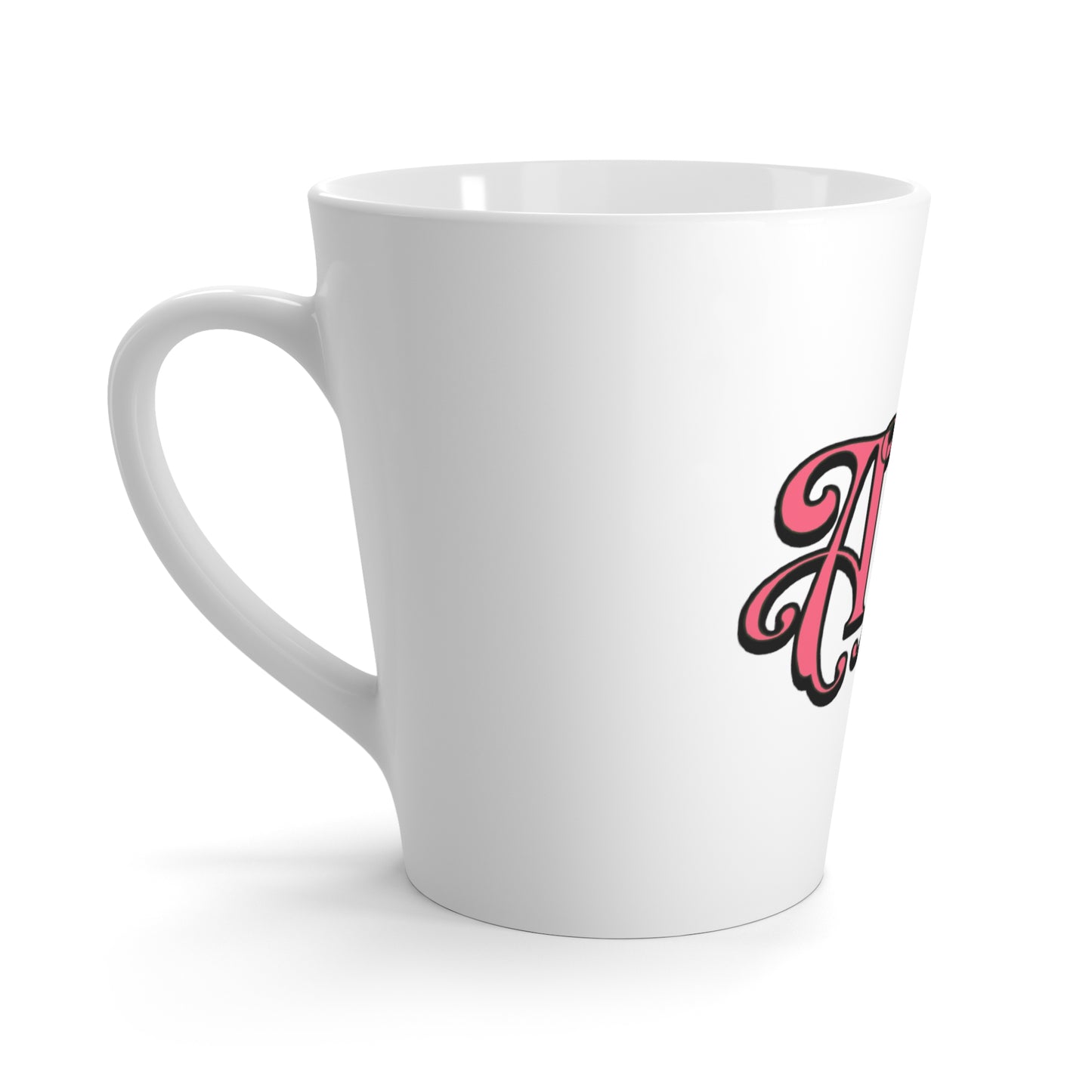 AKA Pink Emblem Latte Mug, 12oz College Sorority Coffee Cup, AKA Sorority Gift"