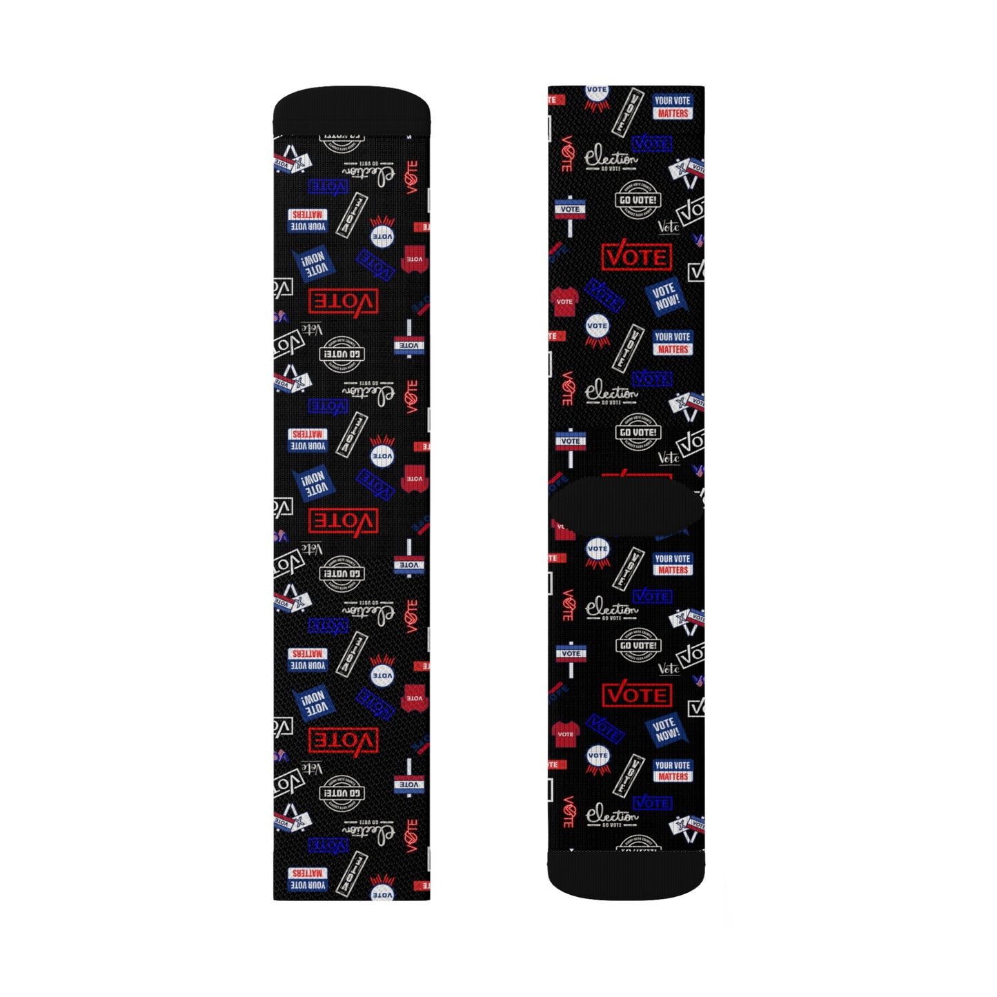 Election Day Patriotic Crew Socks - Comfortable Voting & Activist Gear