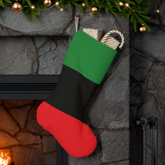 Red Black Green Garvey Holiday Stocking | RBG Christmas Stocking | Cultural Holiday Stocking - Ships Free