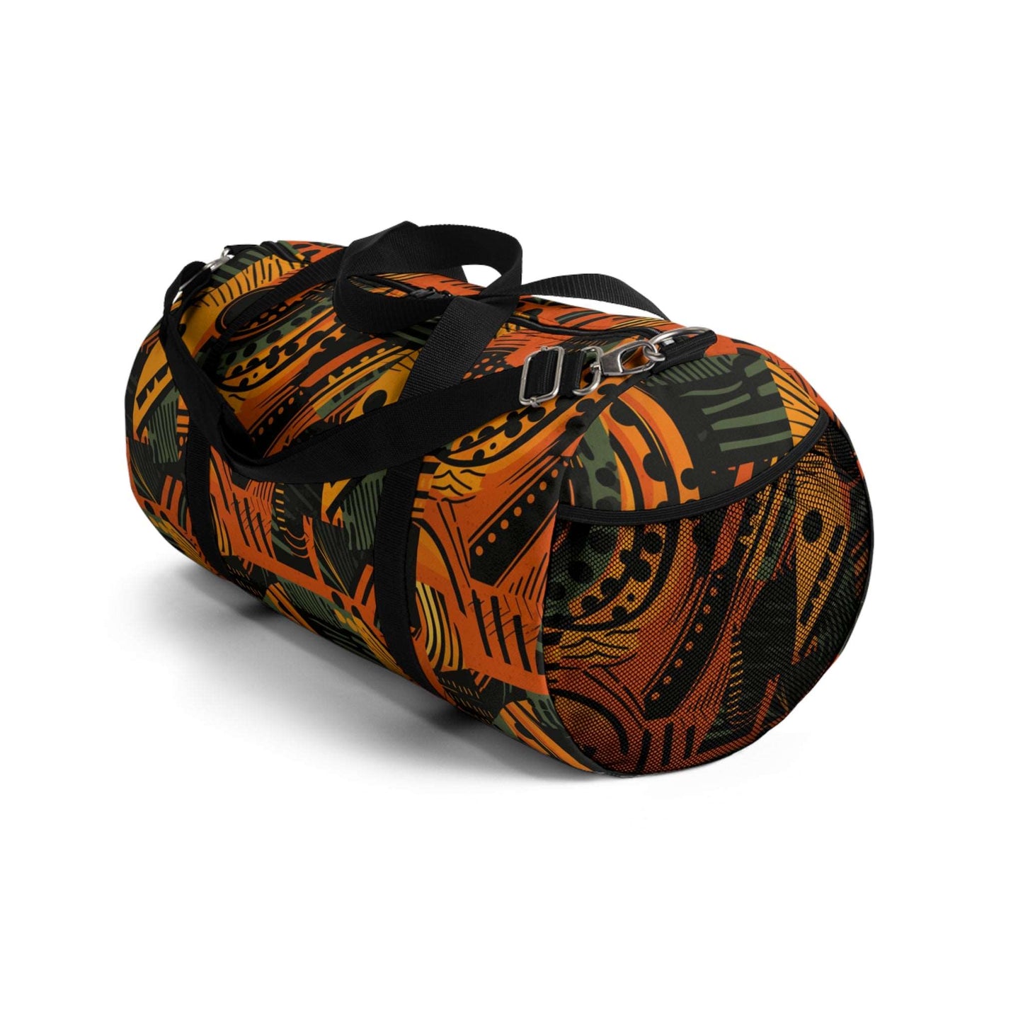 African Ankara Print Duffle Bag, African Wax Print Overnight Bag. Tribal Print Travel Bag