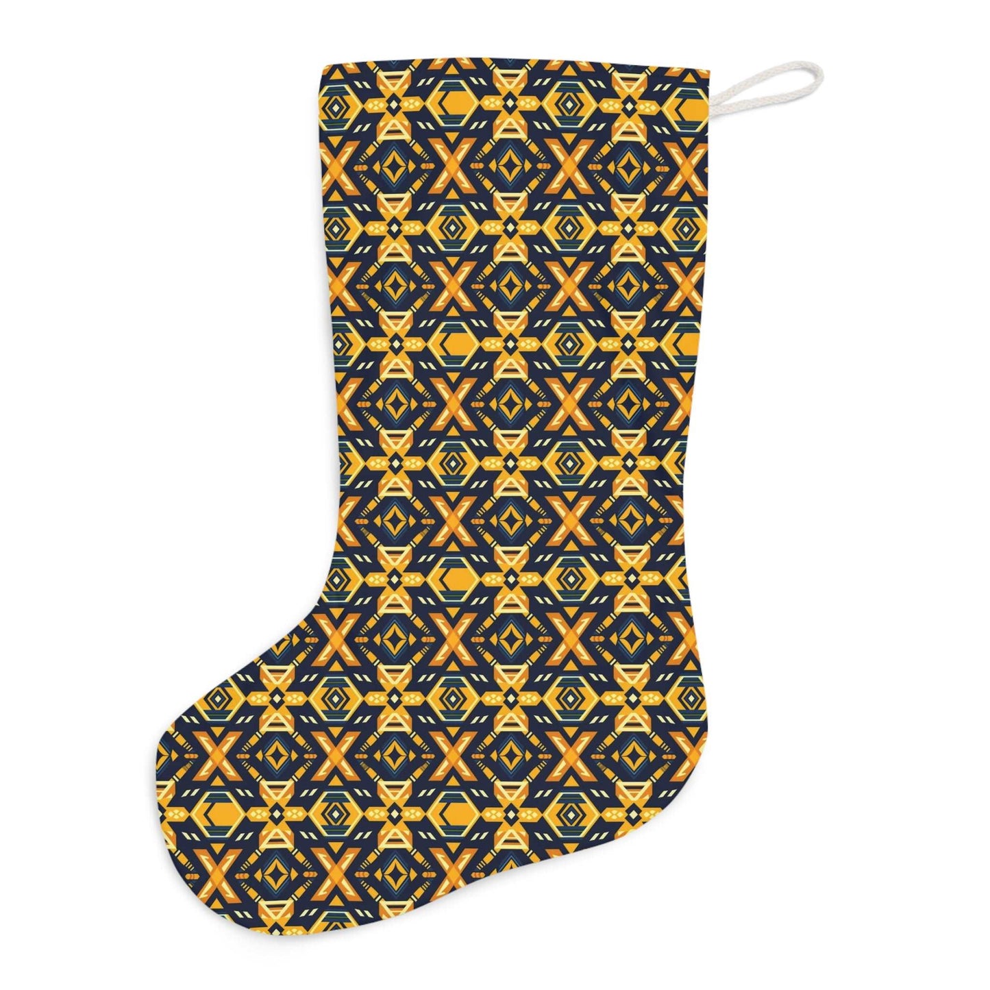 African Print Holiday Stocking, African Print Christmas Stocking