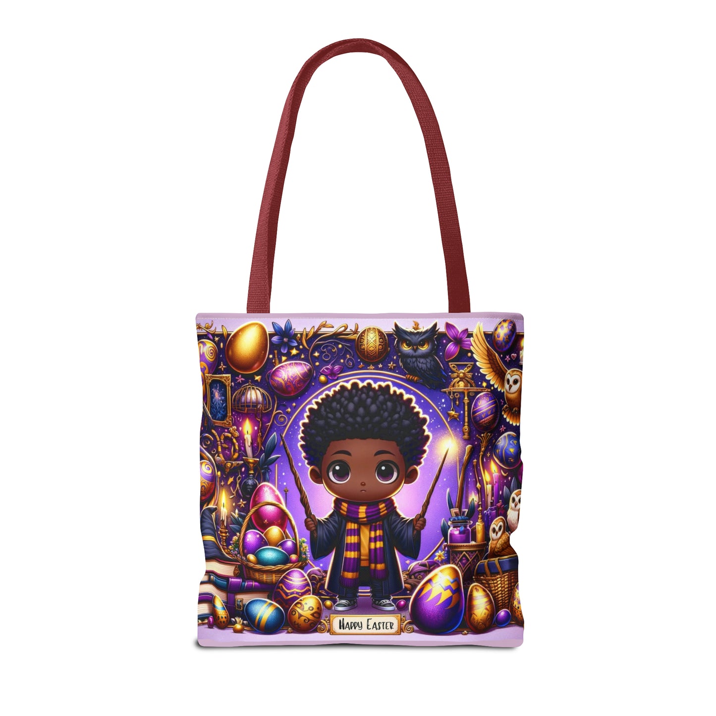 Easter Tote Bag for Wizardry Fans, AfroCentric Easter Bag, Easter Fantasy Wizardry Tote Bag,