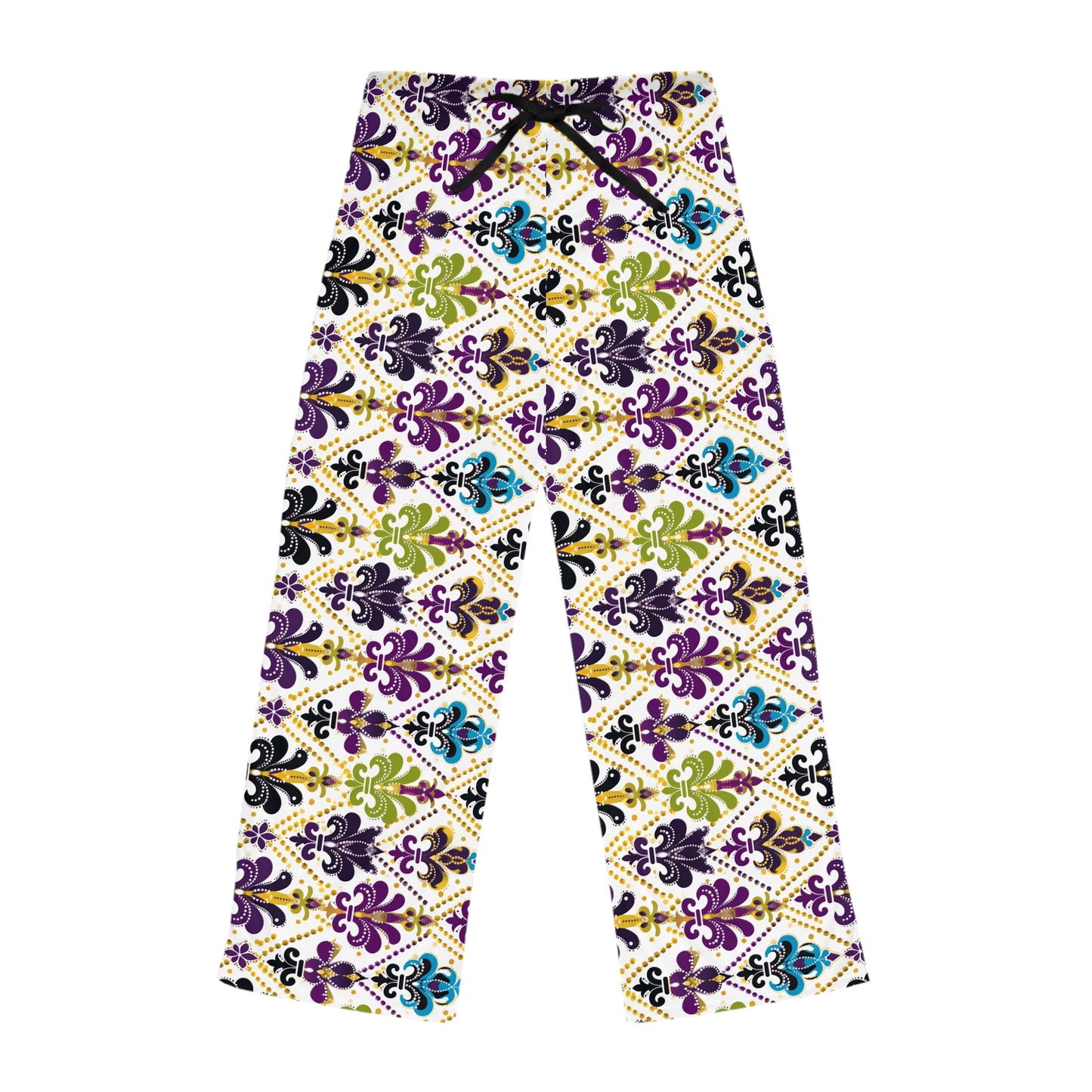 Mardi Gras Themed Women's Pajama Pants, Mardi Gras Fashion