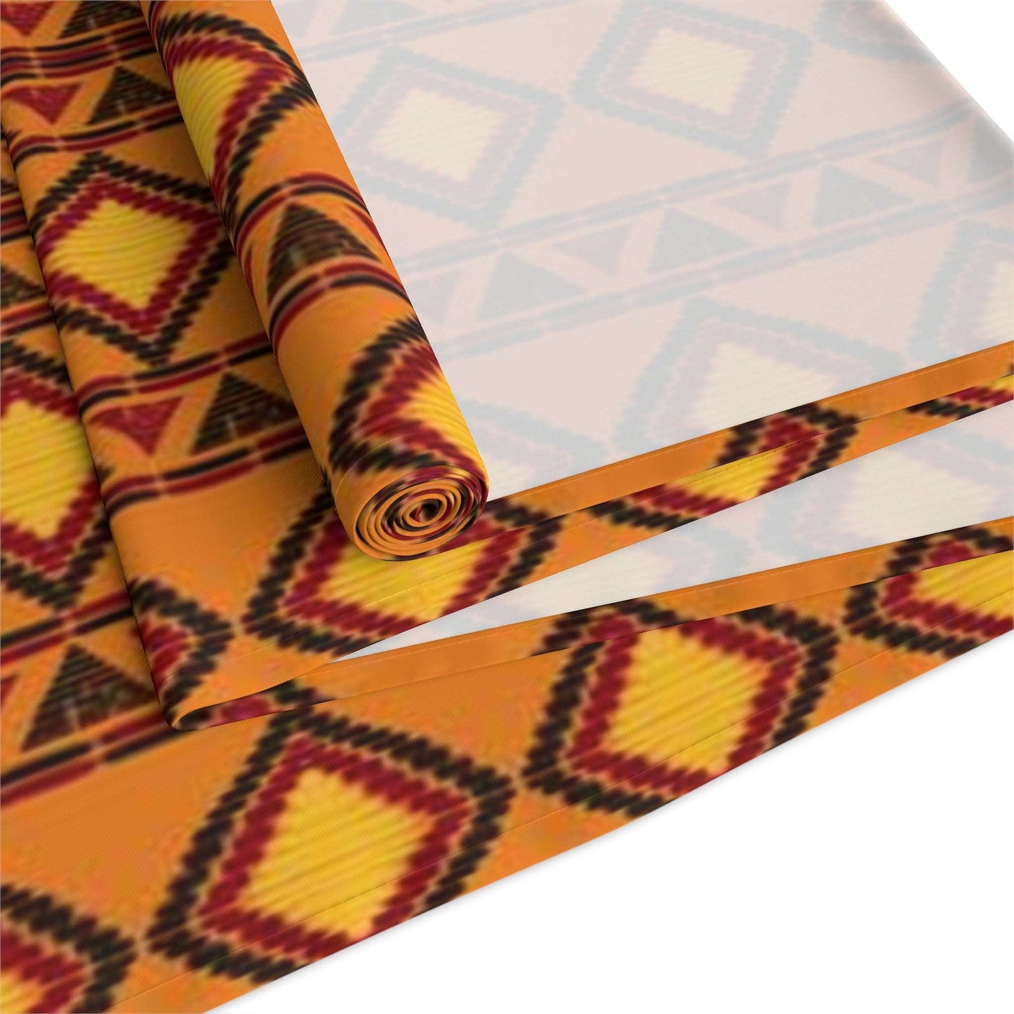 Ankara Print Table Runner, Ethnic Design Table Runner, Orange and Yellow African Runner