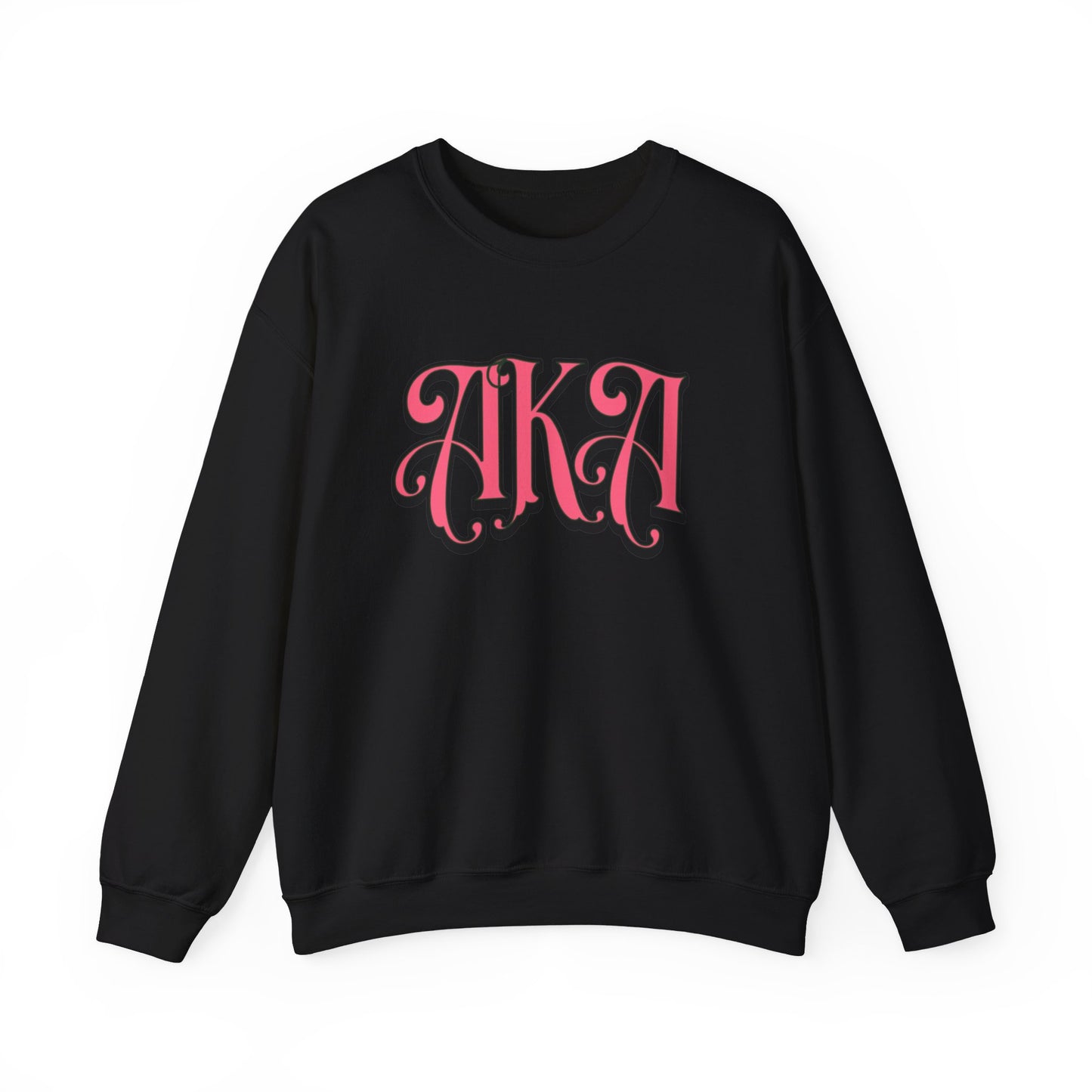 AKA Pink Floral Sweatshirt - Cozy Unisex Heavy Blend Crewneck for Sorority Sisters