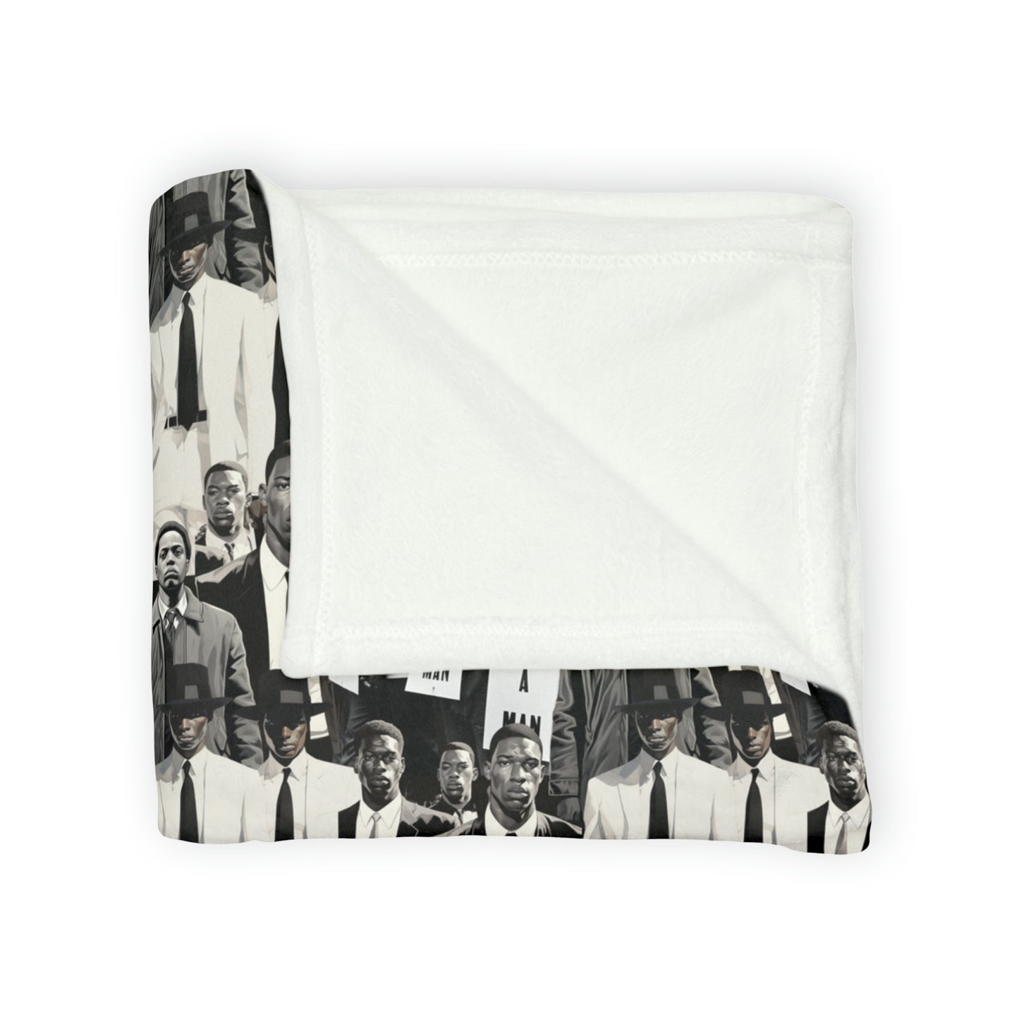 Civil Rights Symbol I Am A Man Black Man Empowerment Throw Blanket