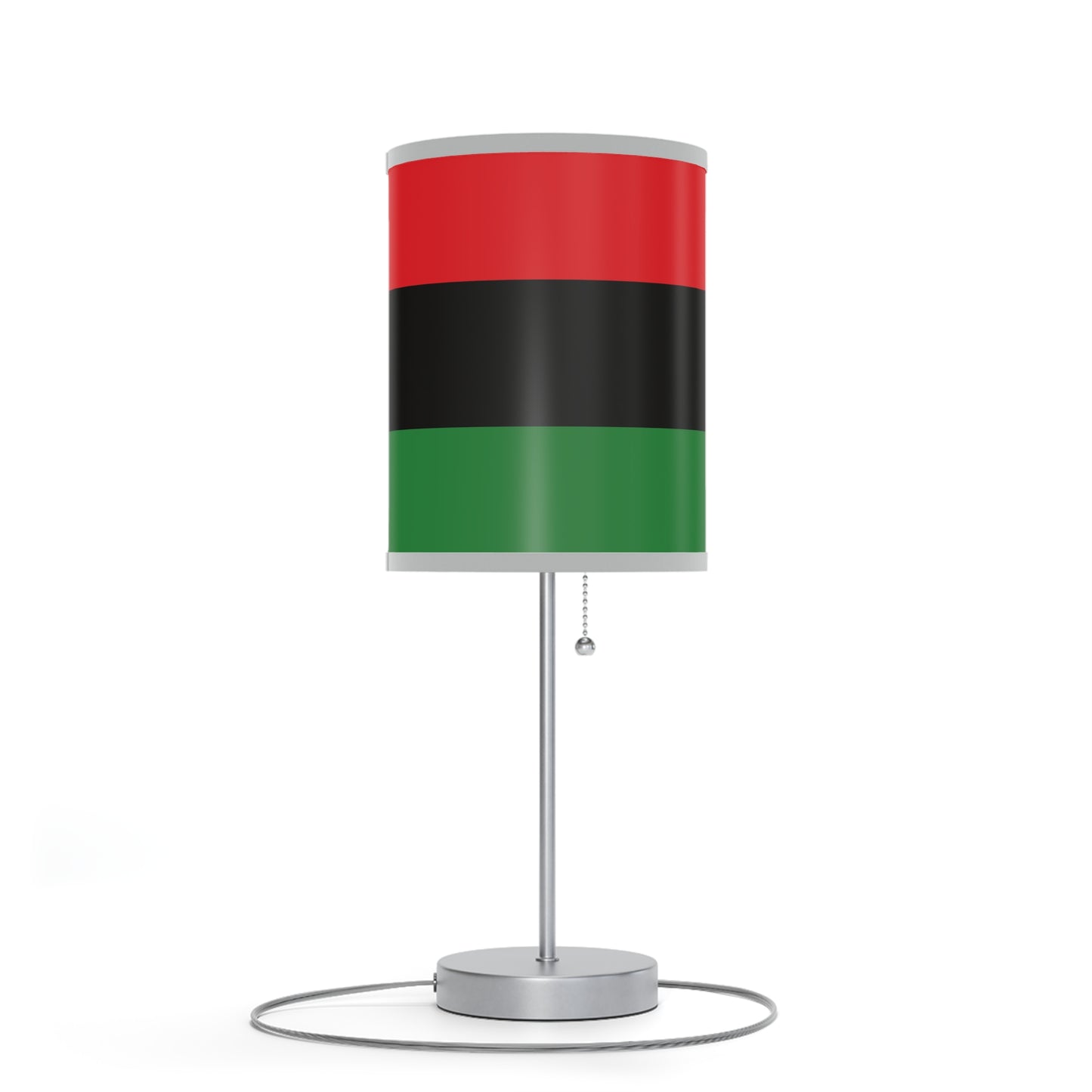 Red Black and Green Pan African Flag Lamp on a Stand, US|CA plug