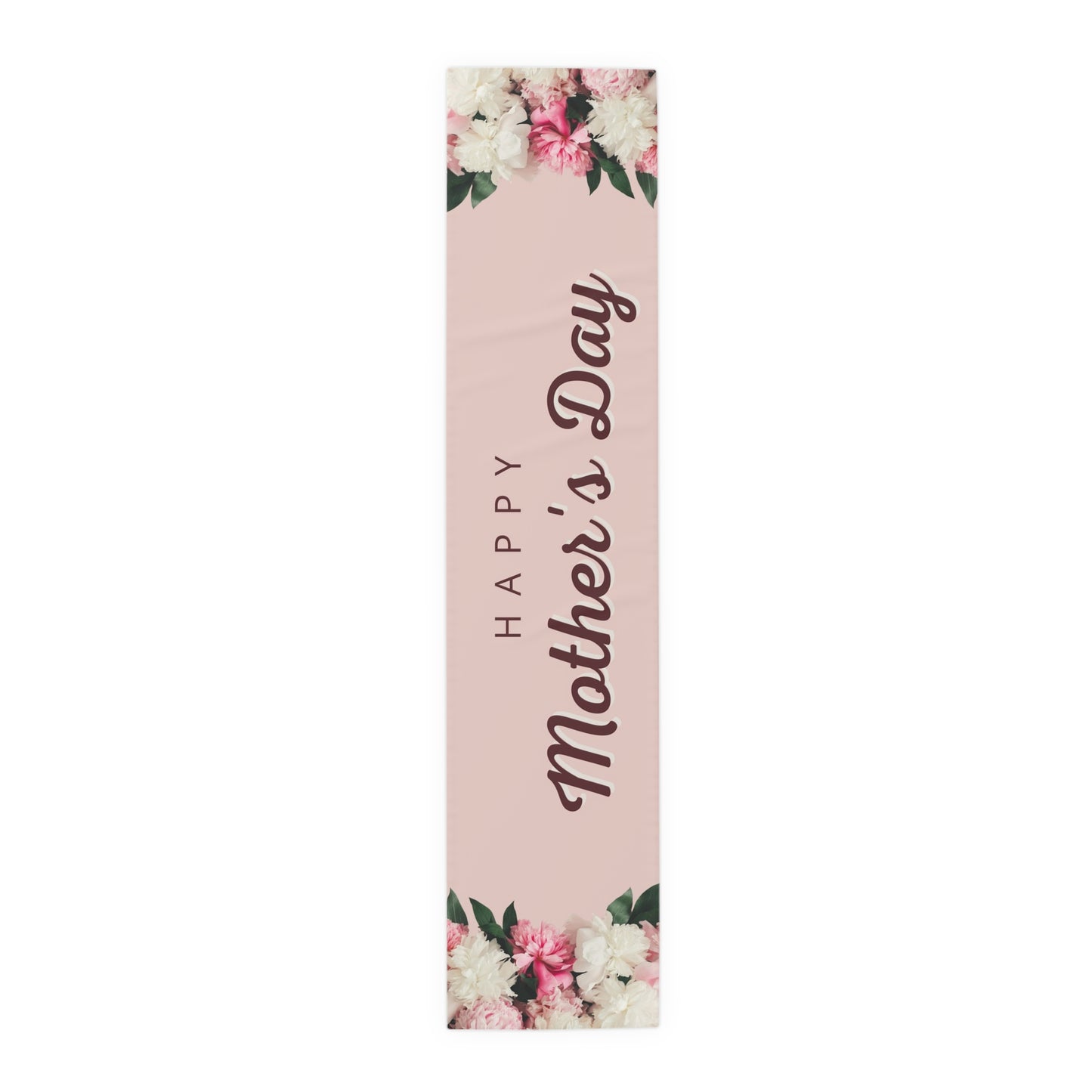 Elegant Peony Blossoms Mother's Day Table Runner, Elegant Mother's Day Decoration