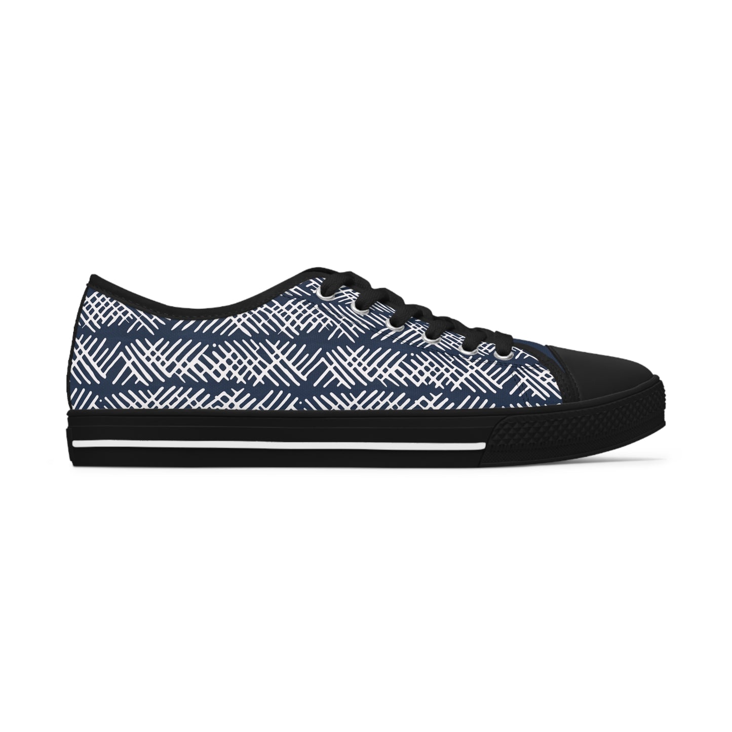 African Mud Cloth Pattern Women's Low Top Shoes,  Tribal Art Low Top Shoes