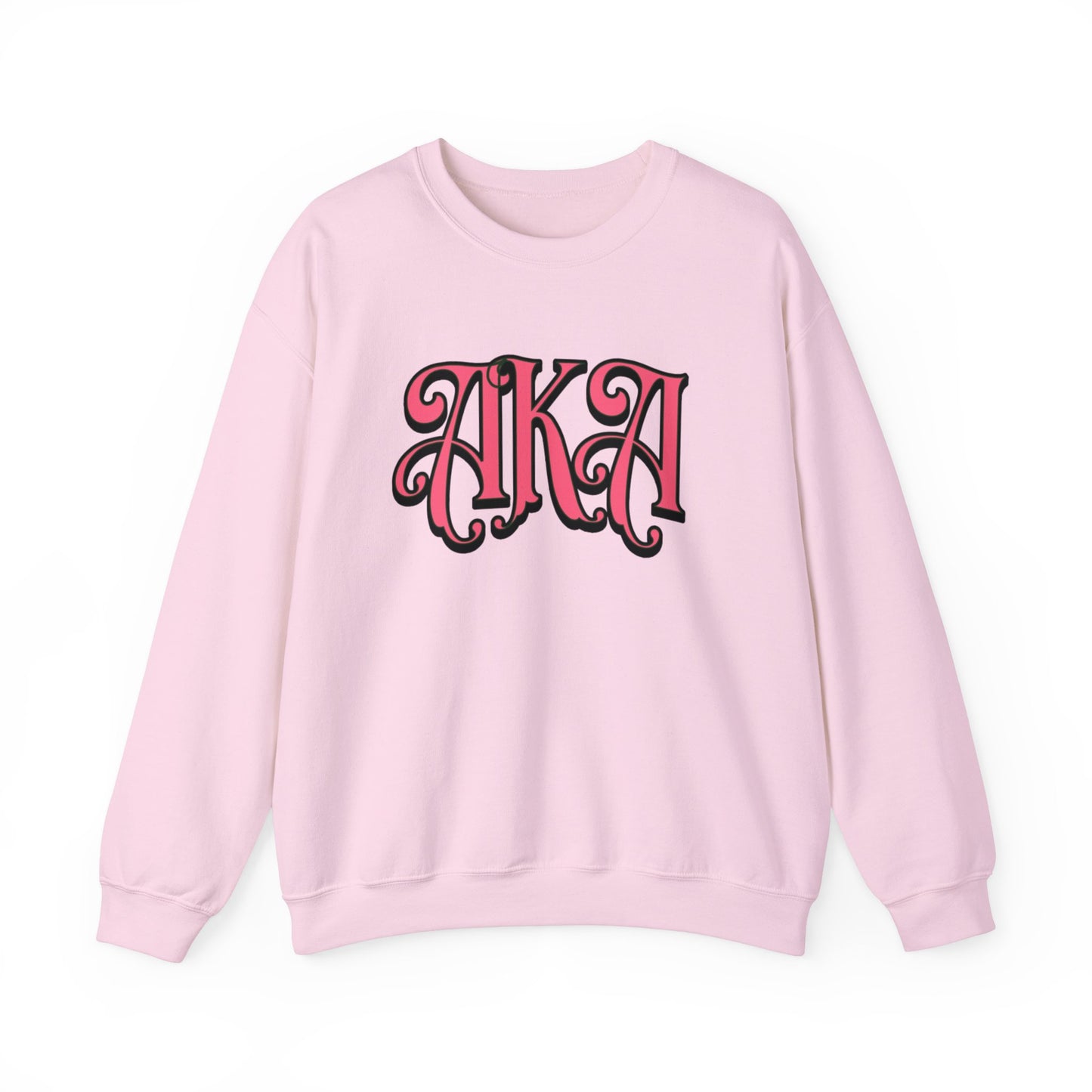 AKA Pink Floral Sweatshirt - Cozy Unisex Heavy Blend Crewneck for Sorority Sisters