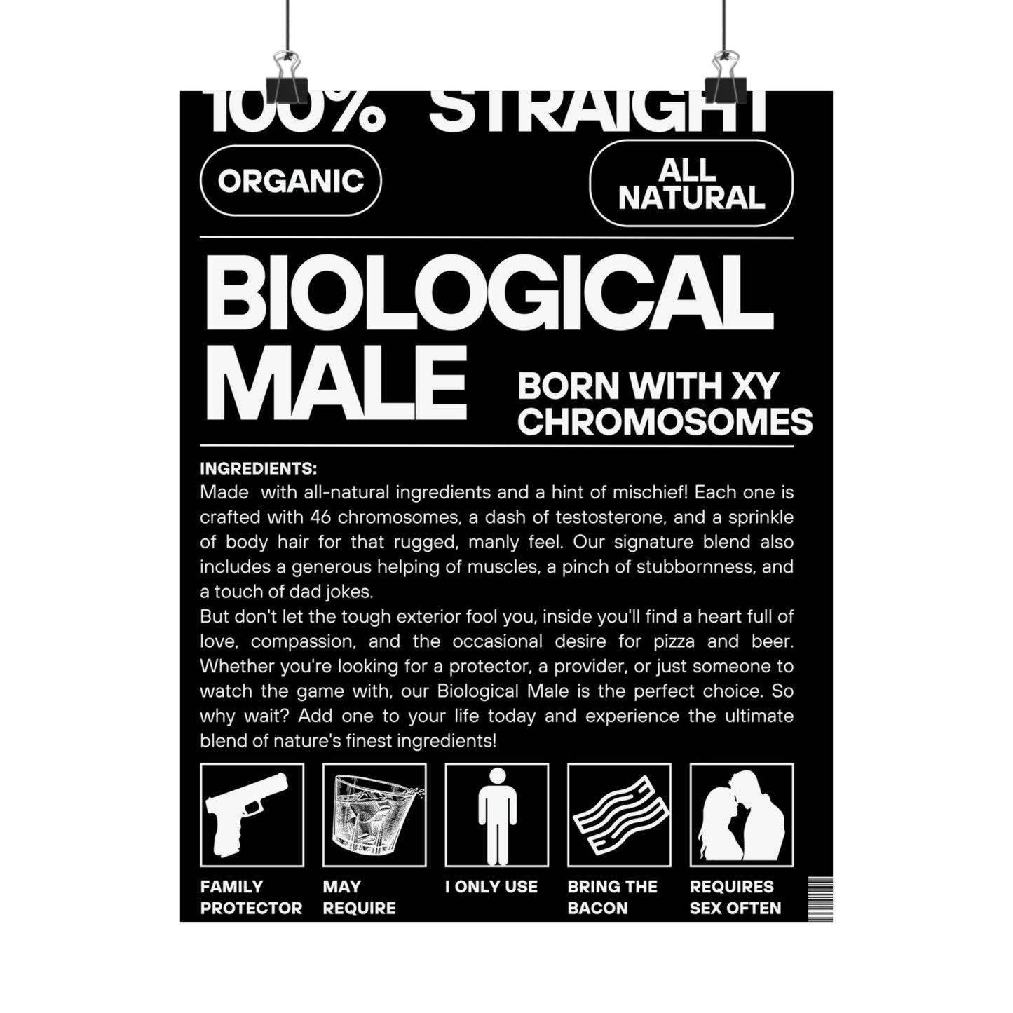 Nature's Finest Blend: The Biological Male Poster