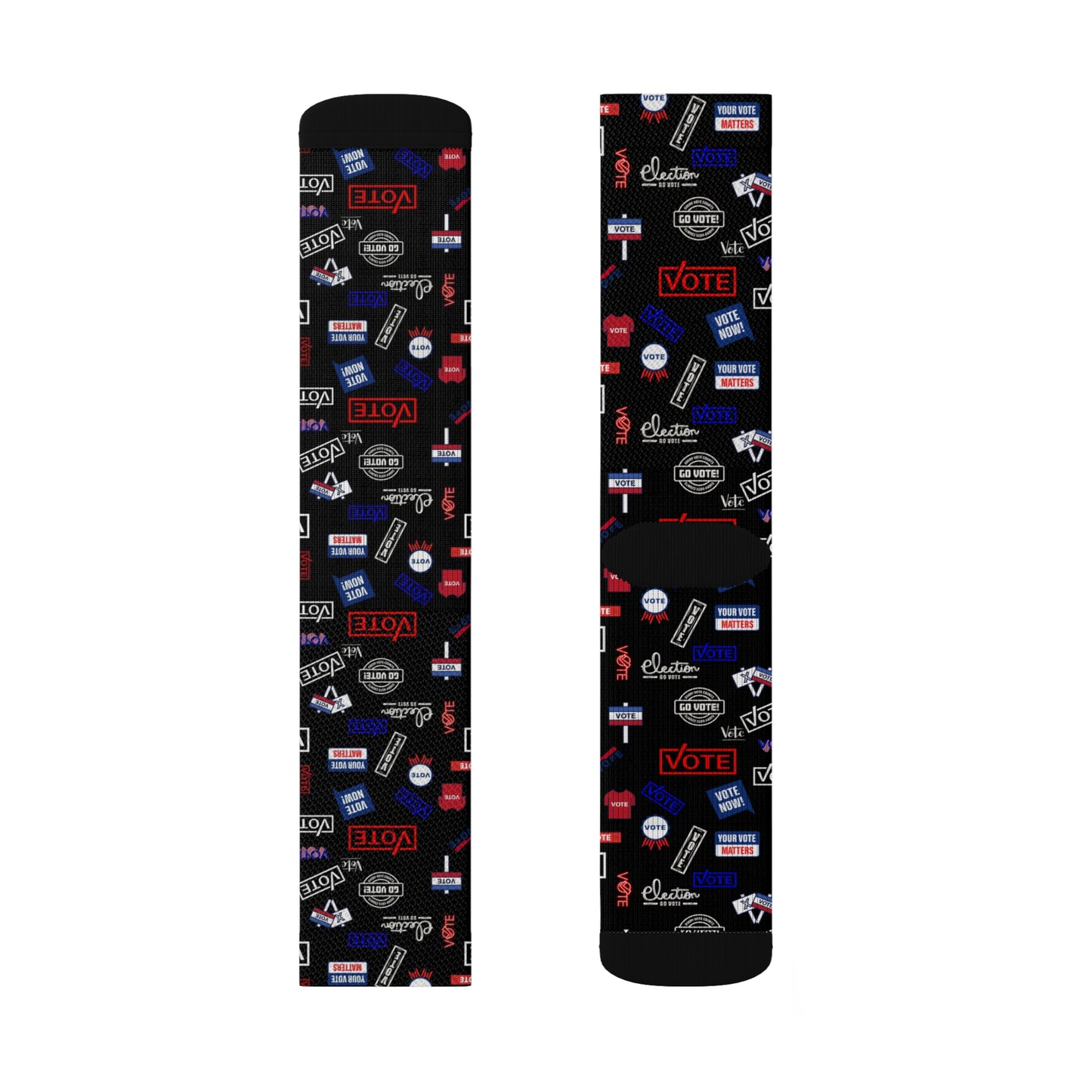 Election Day Patriotic Crew Socks - Comfortable Voting & Activist Gear