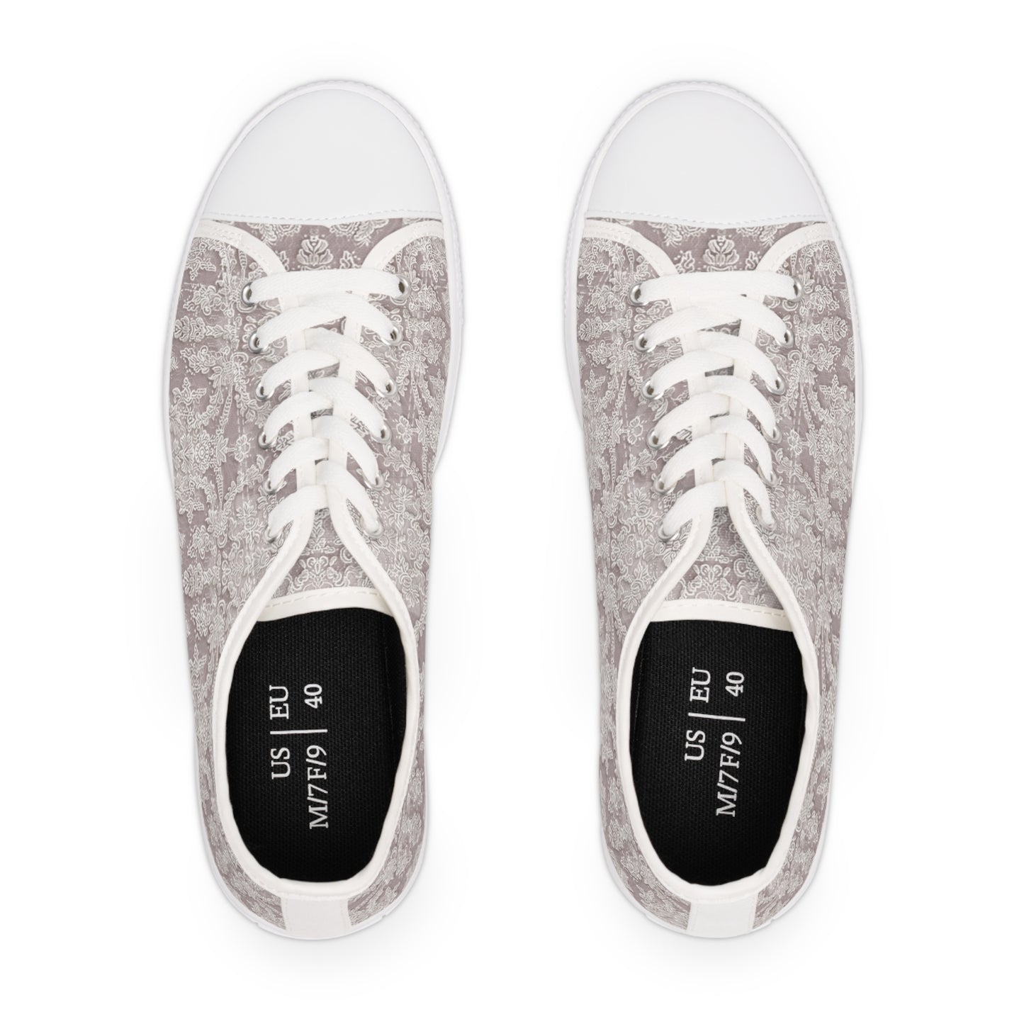 Elegant Lace Illusion Low Top Canvas Shoes, Bridal Comfort Sneakers