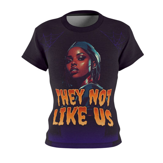 Nurse Themed Halloween Top, Black Nurse Spooky Season Tee, Festive Cut & Sew T-Shirt