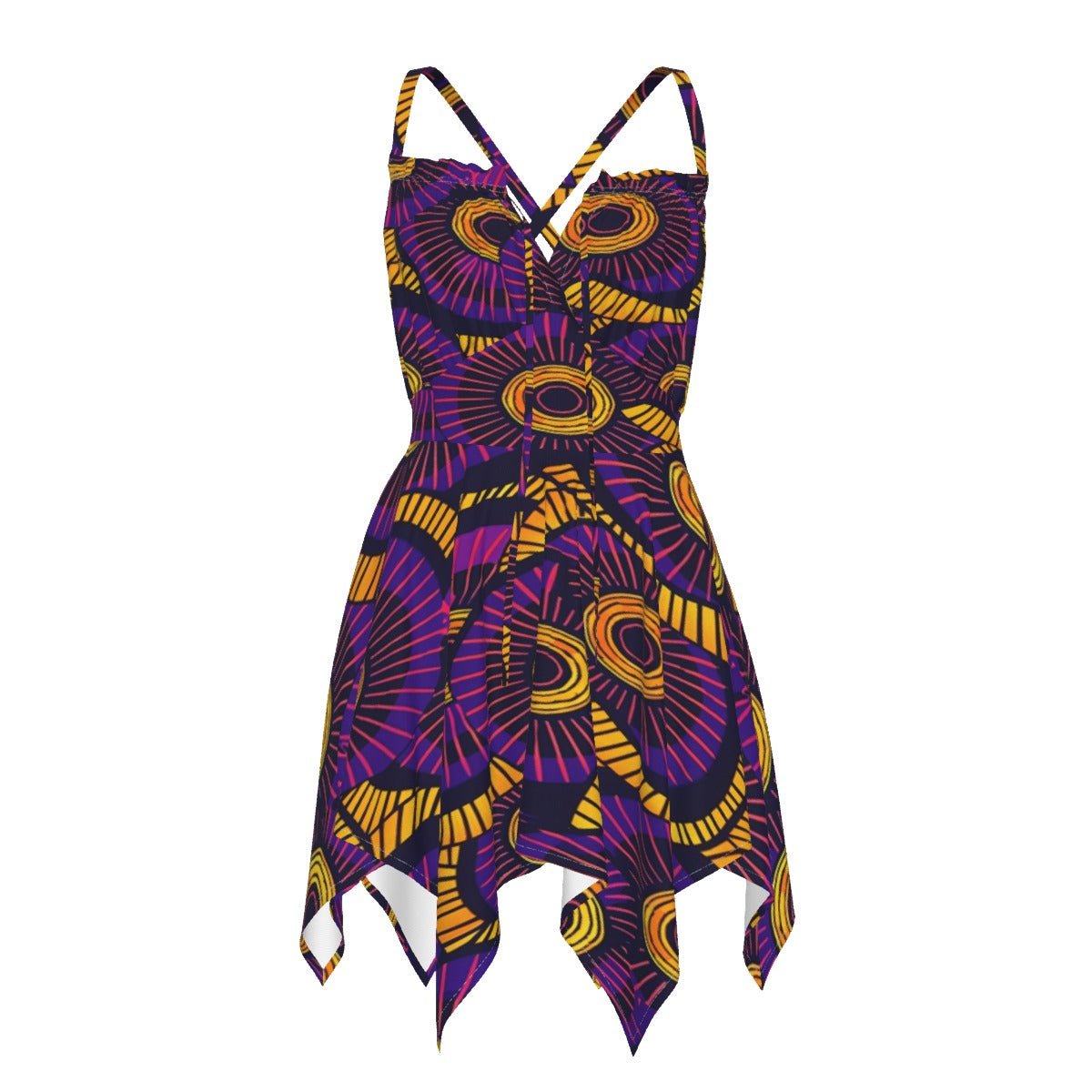 Purple and Orange Ankara Bodycon Dress, Plus Size African Print Dress