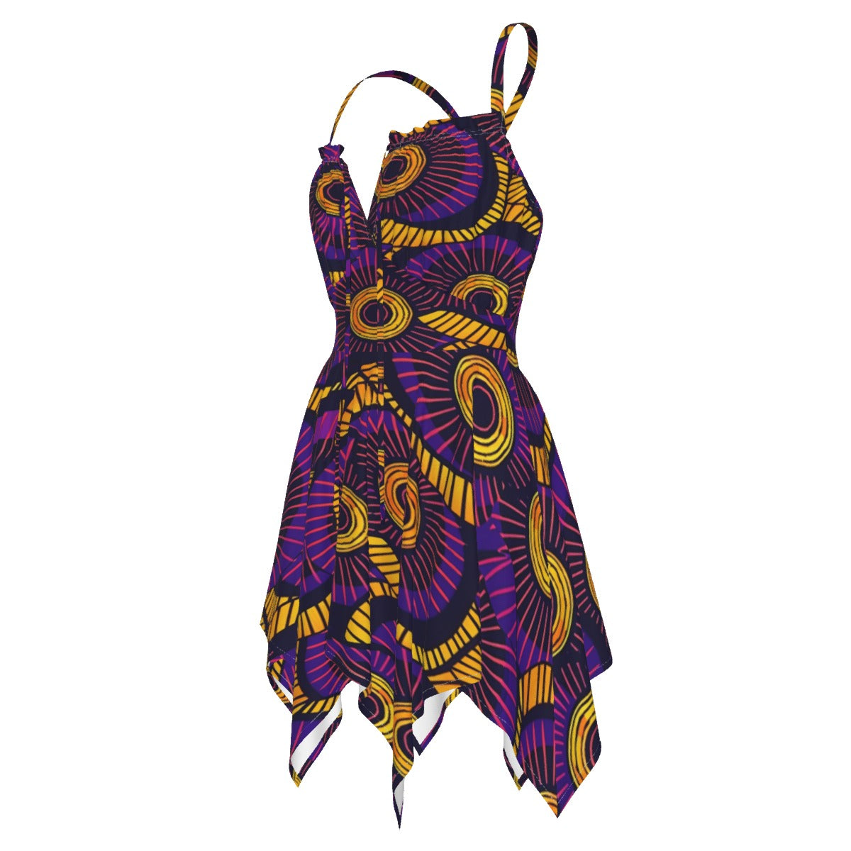 Purple and Orange Ankara Bodycon Dress, Plus Size African Print Dress