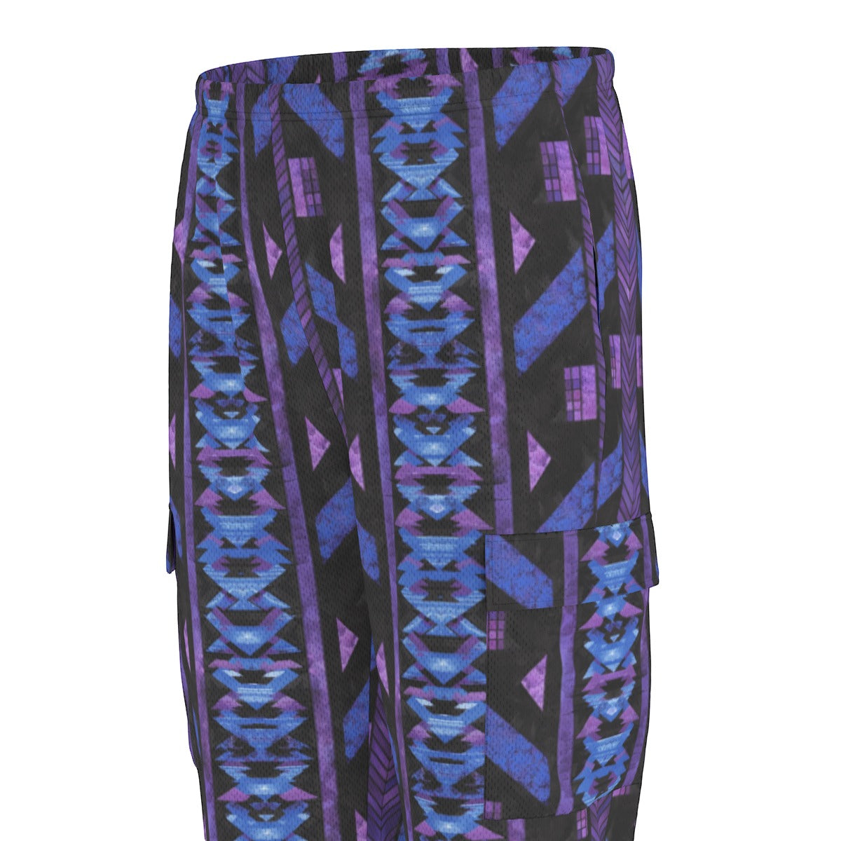 Purple & Blue African Print Unisex Scrub Set, Abstract Tribal Print Medical Uniform