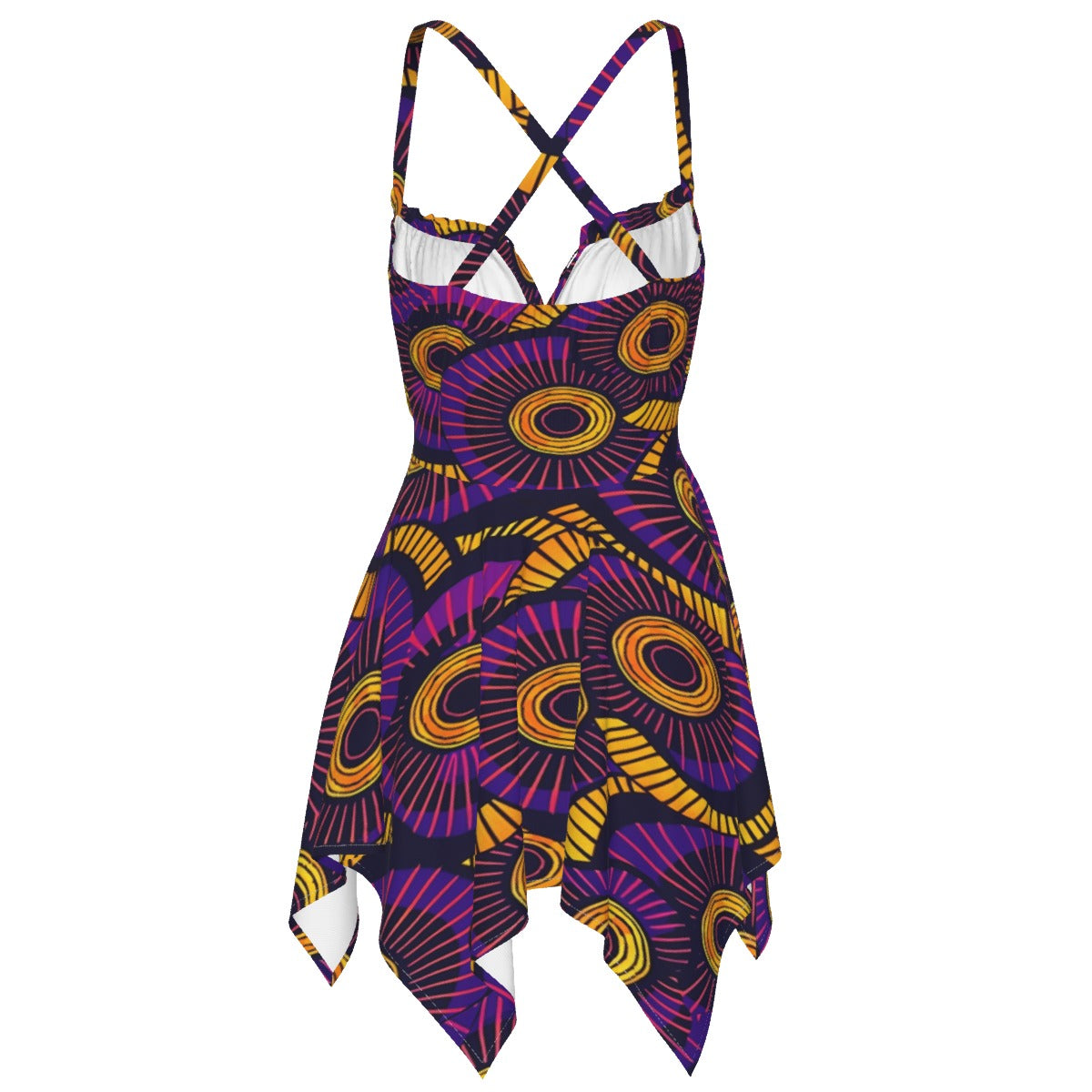 Purple and Orange Ankara Bodycon Dress, Plus Size African Print Dress