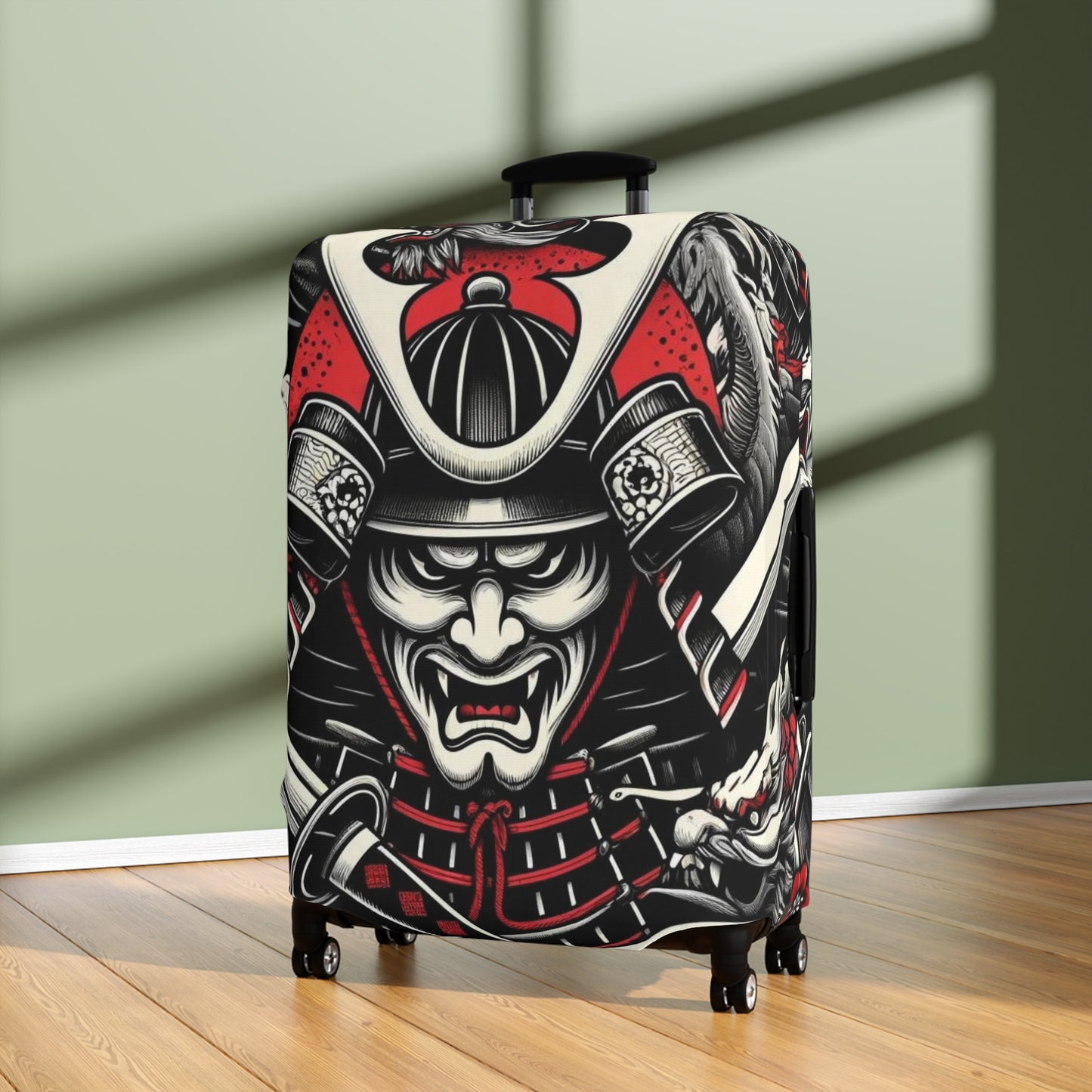 Samurai Warrior Luggage Cover, Japanese Art Design,Travel Protector