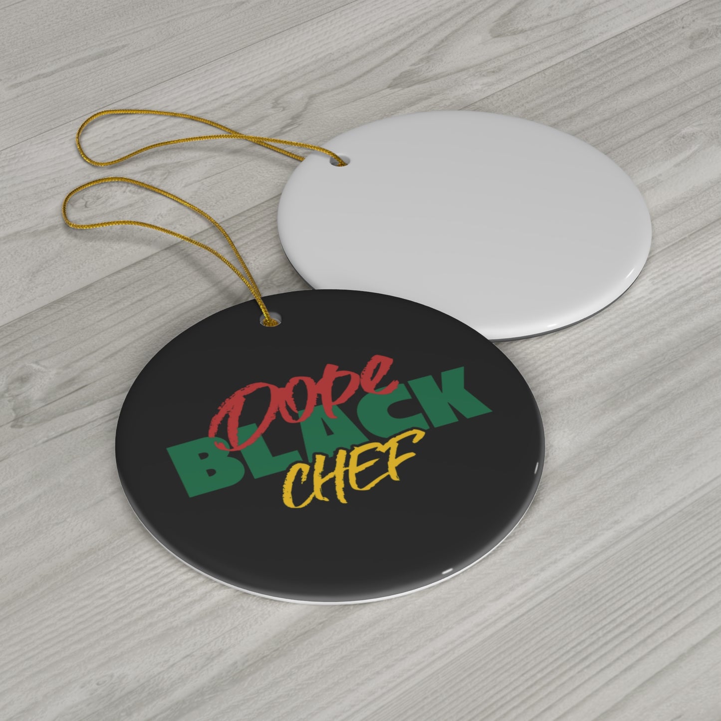 Dope Black Chef Tree Ornament, Culinary Christmas Decor