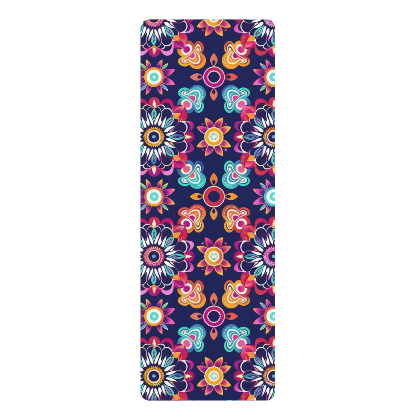 Vibrant Tibetan Mandala Yoga Mat - Non-Slip, Colorful Meditation and Exercise Mat