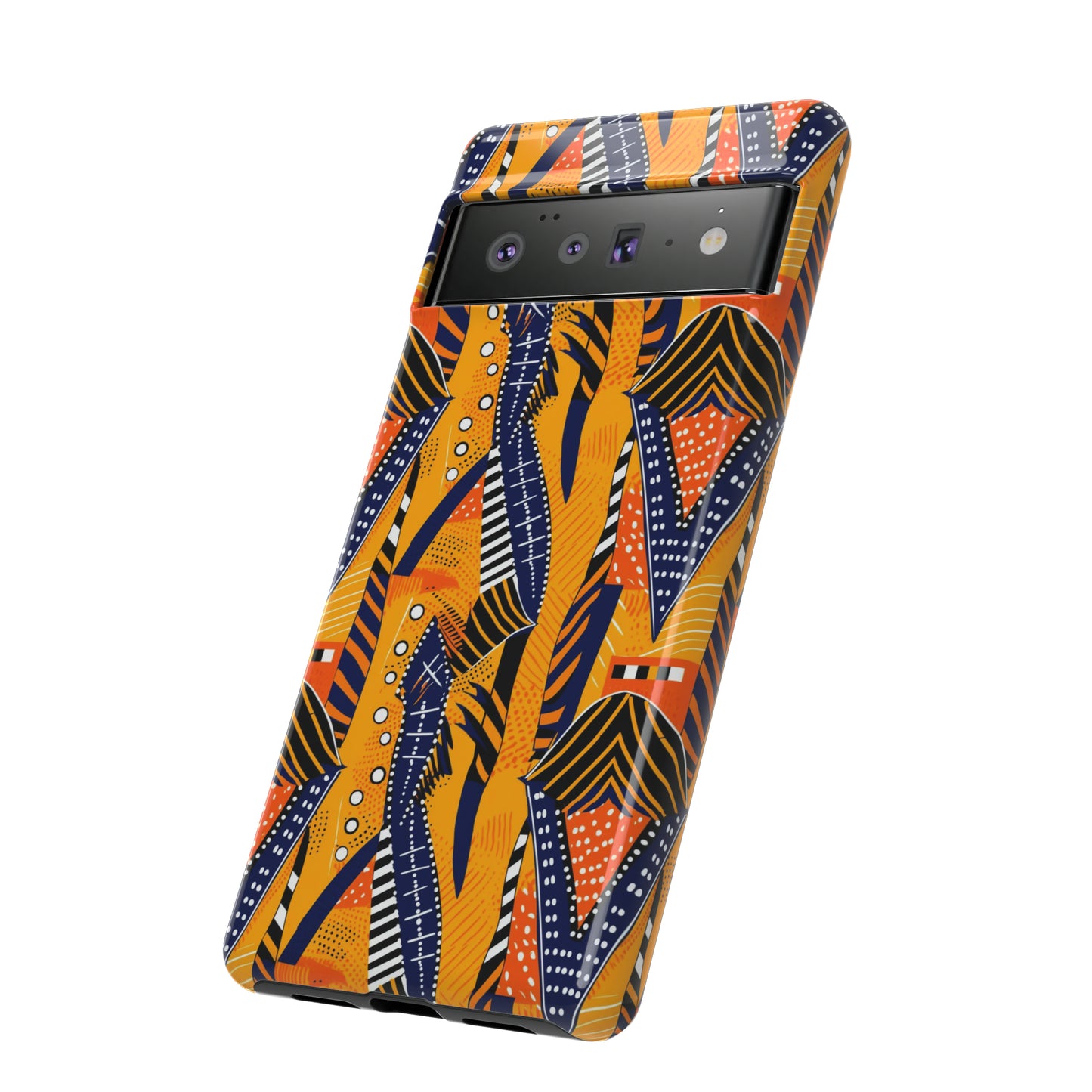 African Kente Print Tough Phone Case For iPhone, Samsung, Pixel