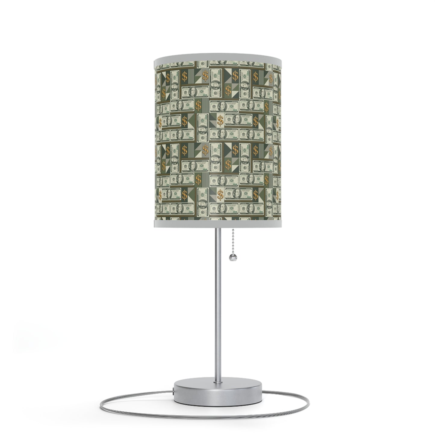 Money Print Lamp, 100 Dollar Bill Lamp on a Stand Home Decor Print