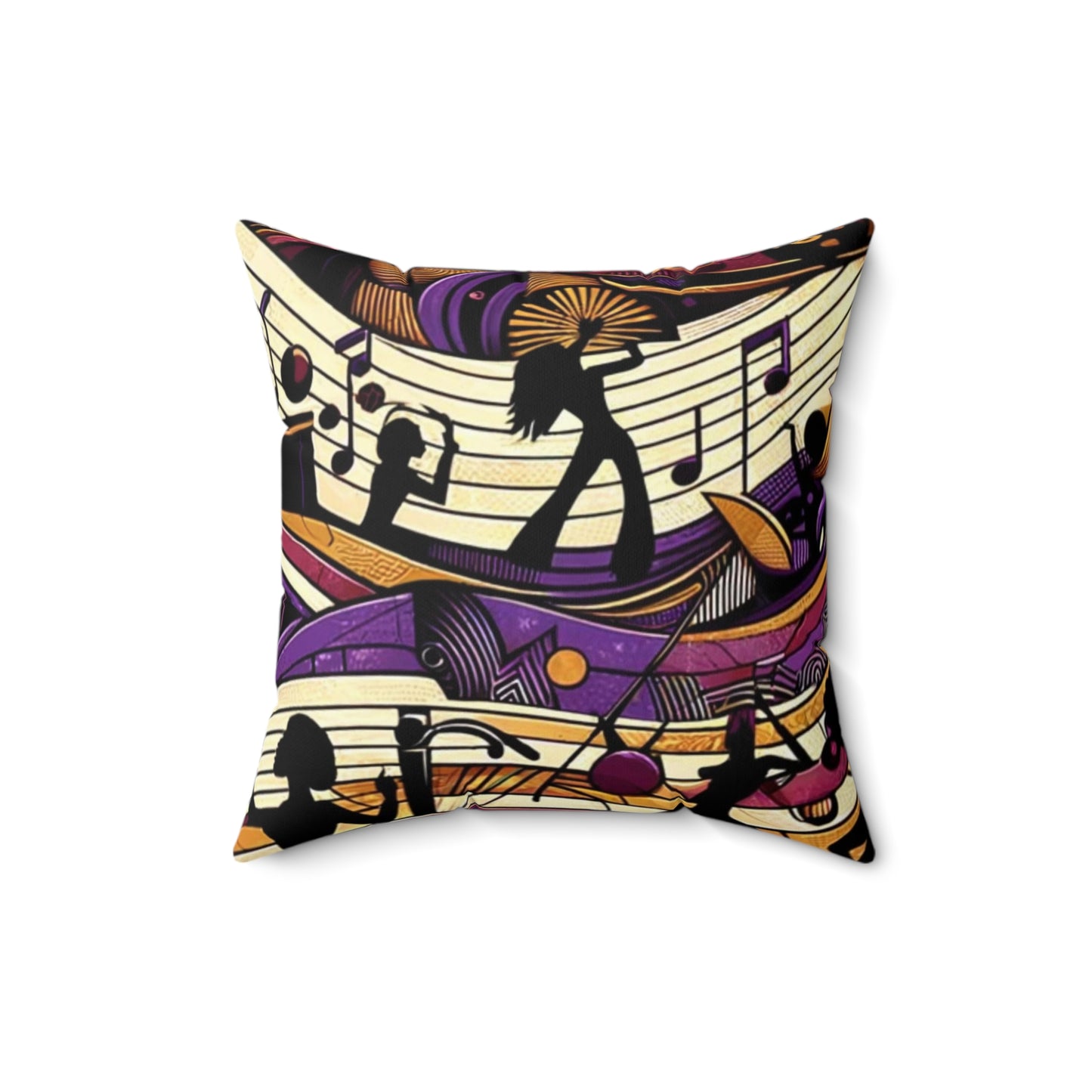 Black Girl Magic Musical Dancer Pillow, Music and Dance Lover Bedroom Decor