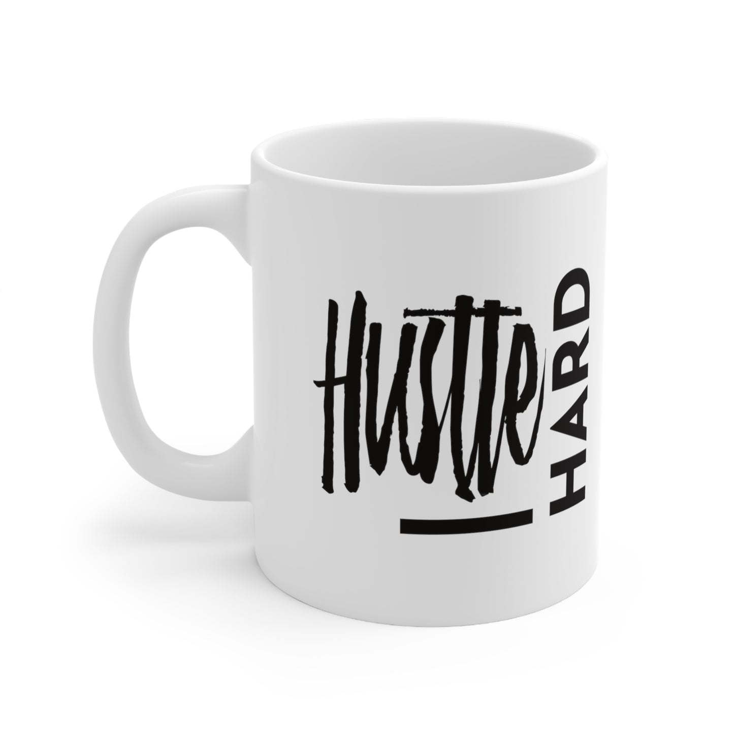 Stay Humble & Hustle Hard Streetwear Font Ceramic Coffee Mug, Motivational Coffee Cup - Free Shipping