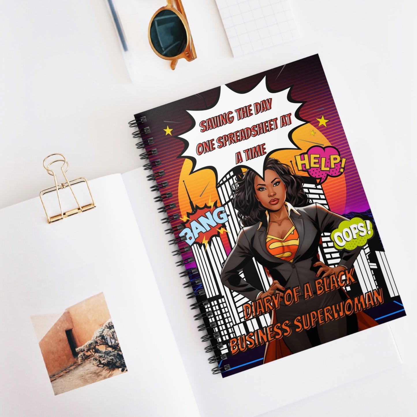 Black Girl Boss NoteBook, Saving the Day, One Spreadsheet at a Time