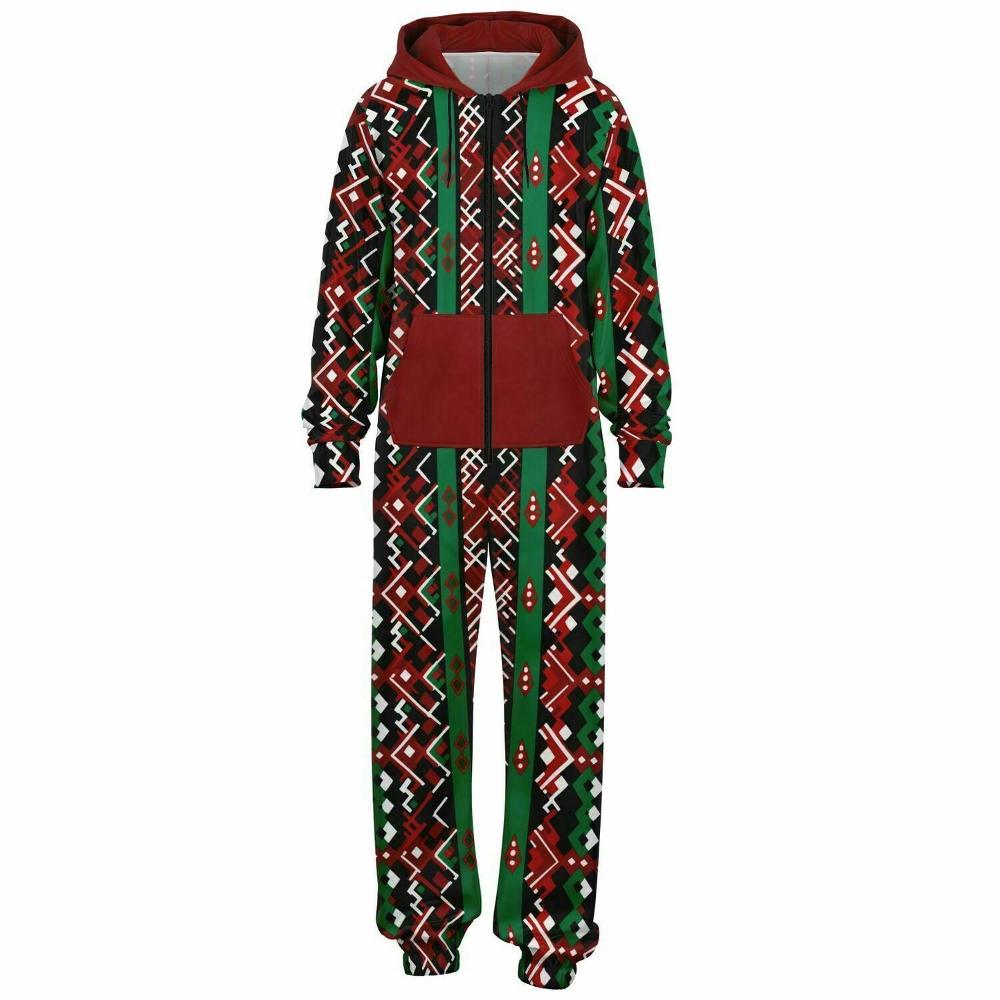 Mud Cloth African Print Christmas Jumpsuit | Adult Christmas Unisex Onesie  copy