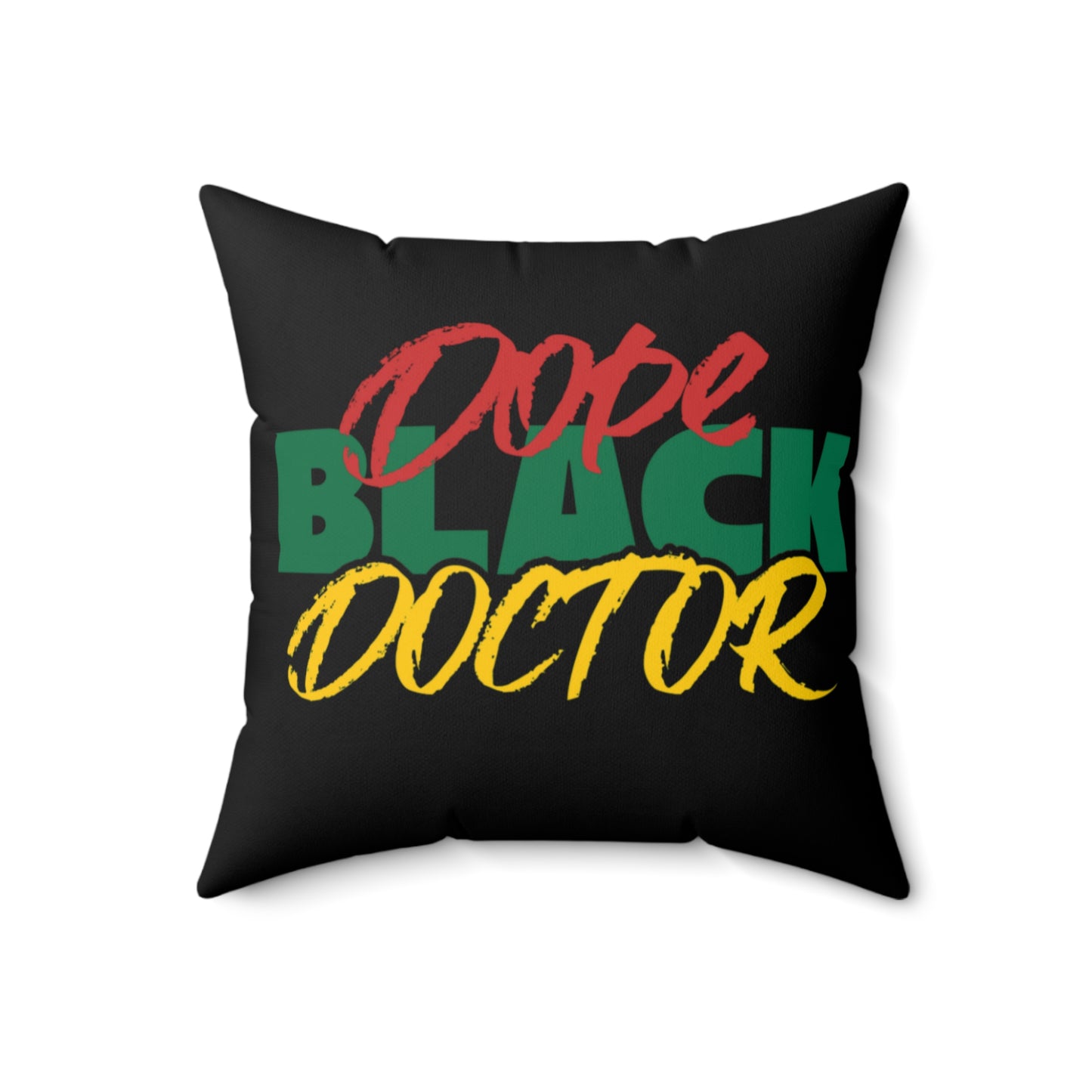 Dope Black Doctor Indoor Pillow, Doctor Office Decor Accent, MD Appreciatrion Gift