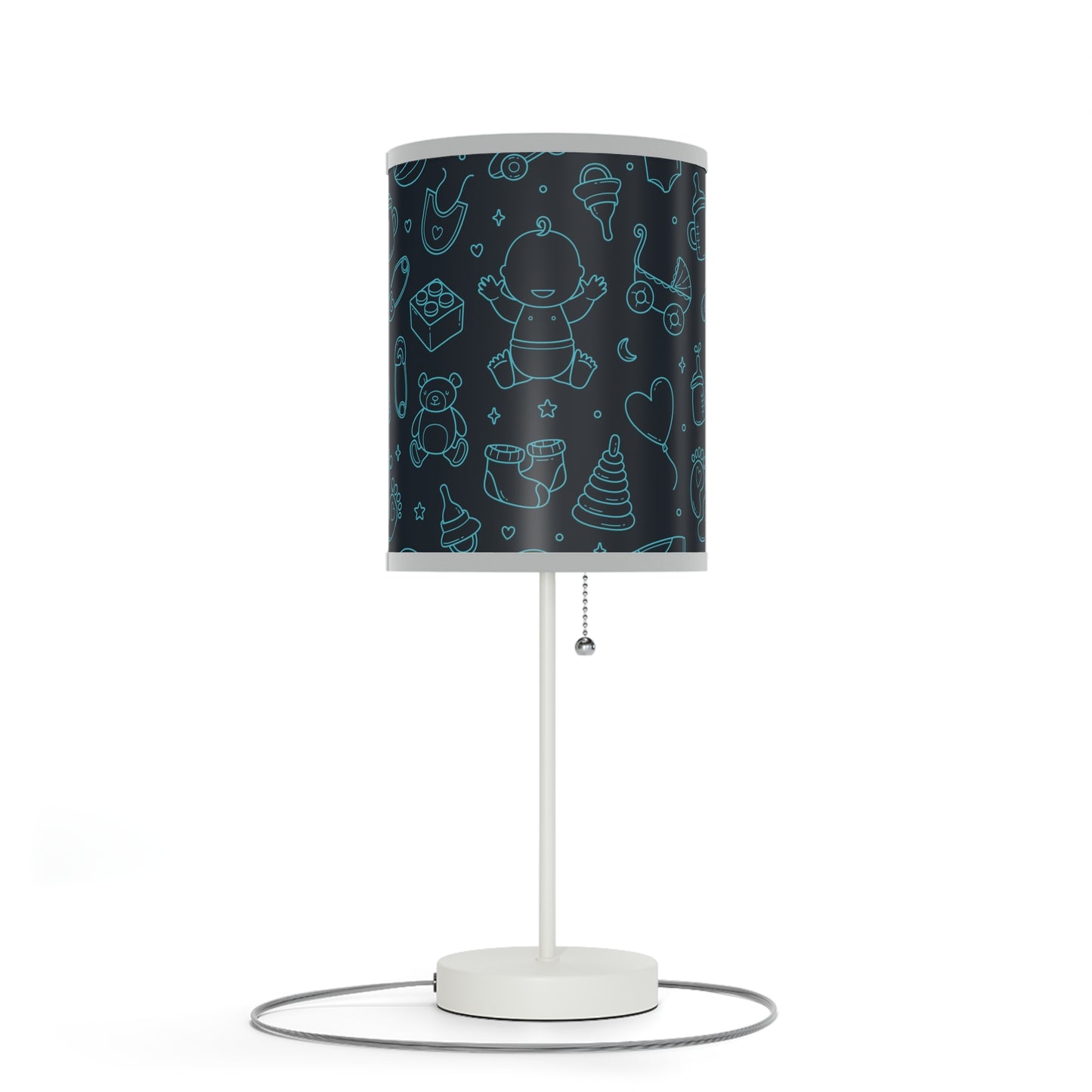 Baby Blue Table Baby Themed Lamp, Nursery Table Lamp, Baby Shower Gift