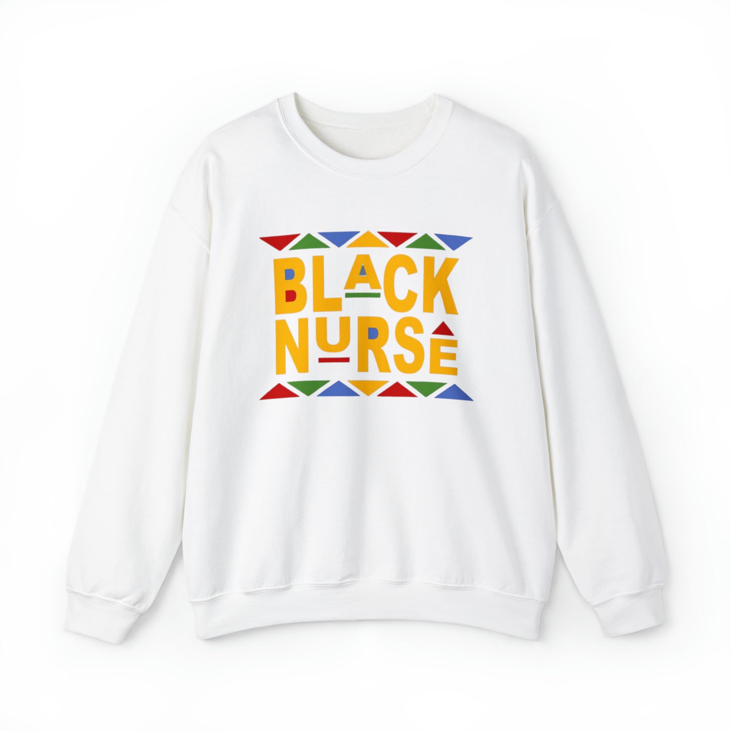 Black Nurse Unisex Crewneck Sweatshirt, Black Medical Professionals Sweater