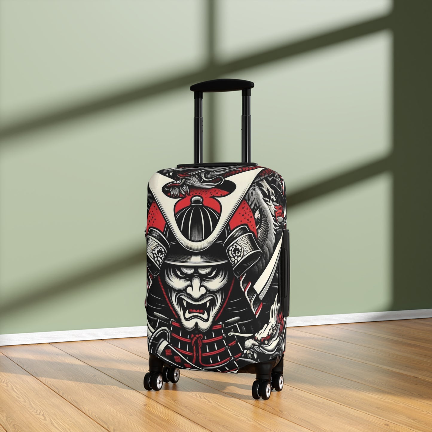 Samurai Warrior Luggage Cover, Japanese Art Design,Travel Protector