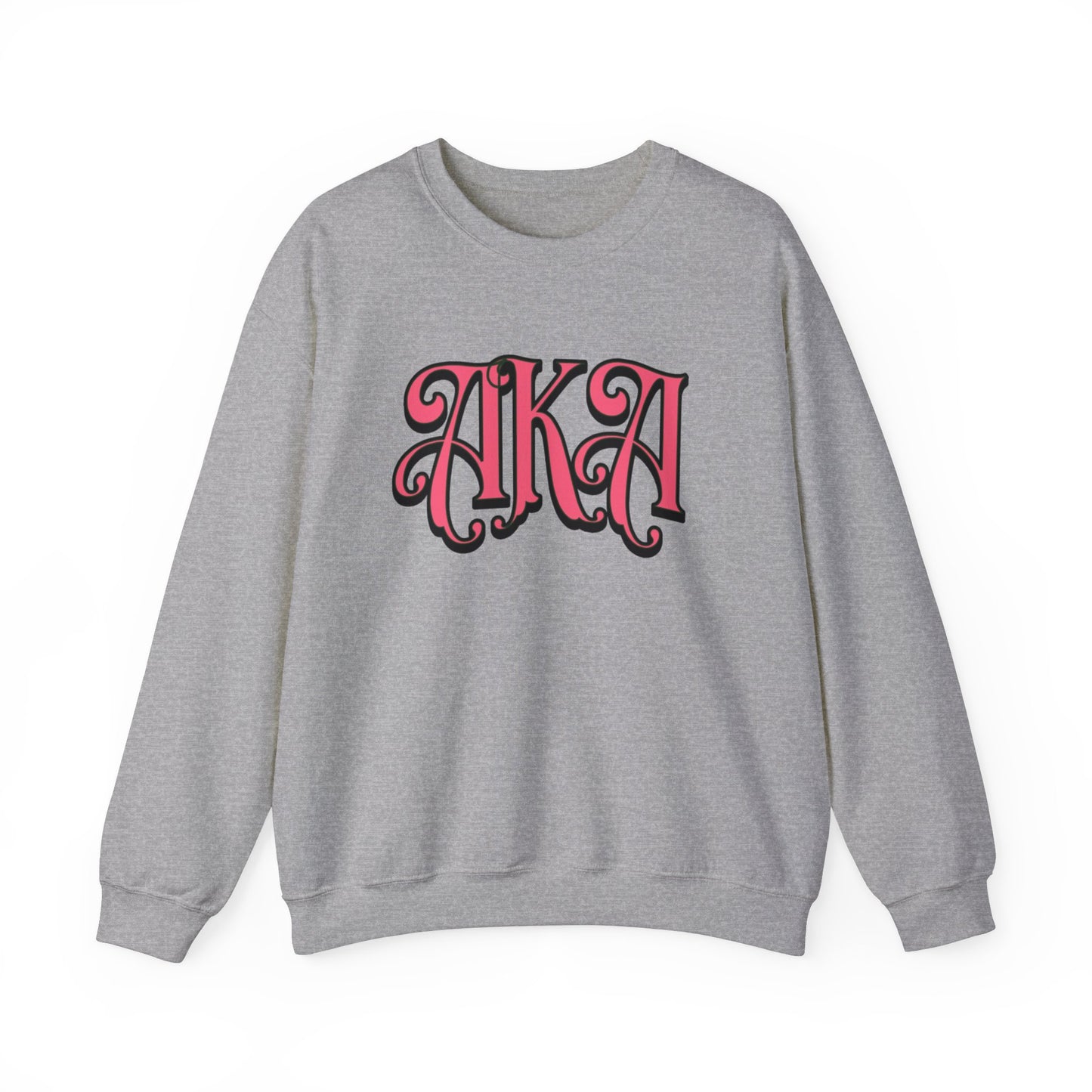 AKA Pink Floral Sweatshirt - Cozy Unisex Heavy Blend Crewneck for Sorority Sisters