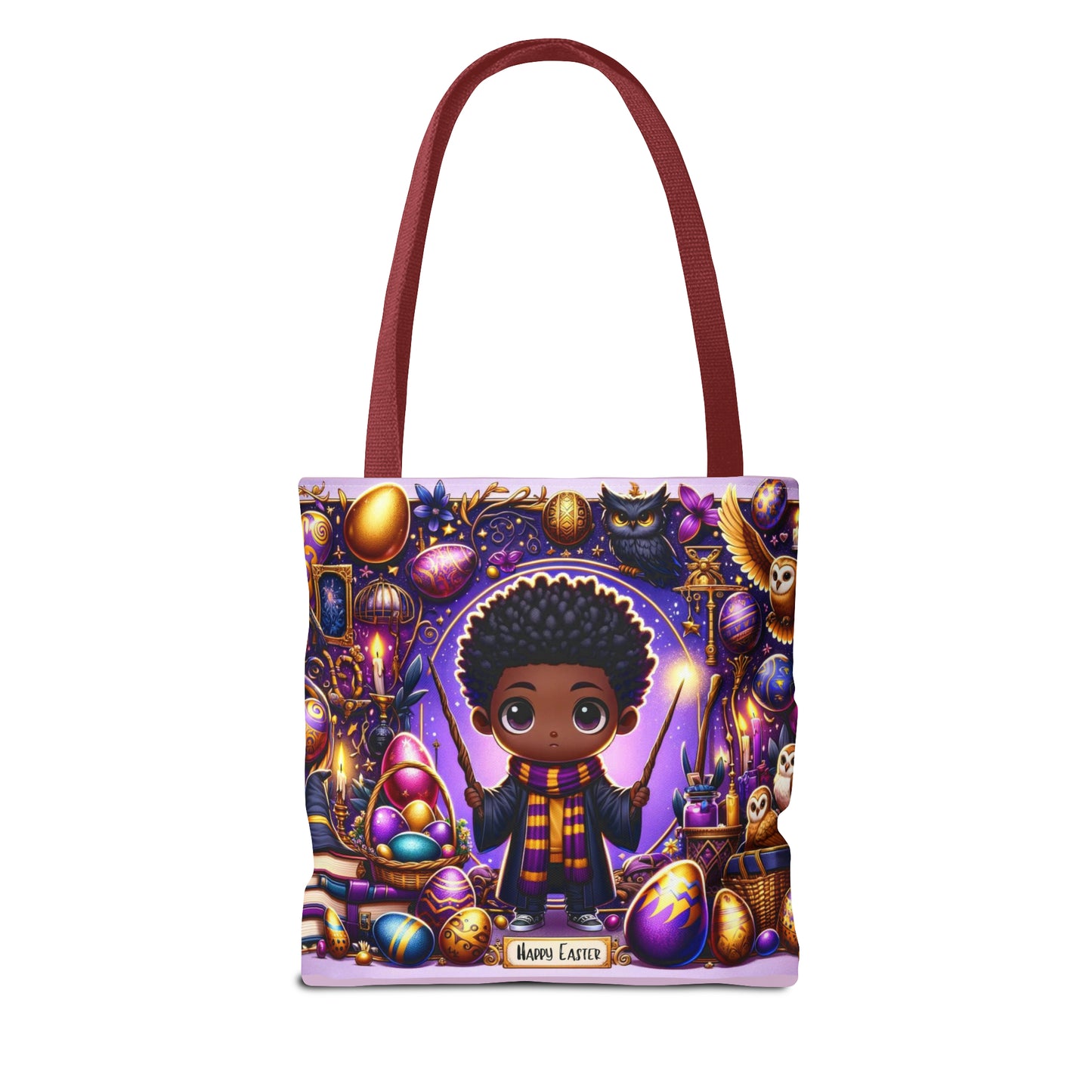 Easter Tote Bag for Wizardry Fans, AfroCentric Easter Bag, Easter Fantasy Wizardry Tote Bag,