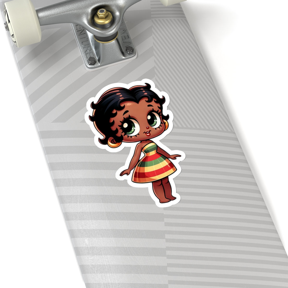 Black Betty Vinyl Sticker Decal in Jamaican Dress Colors, Jamaican dress vinyl sticker, Red Green Yellow Decal