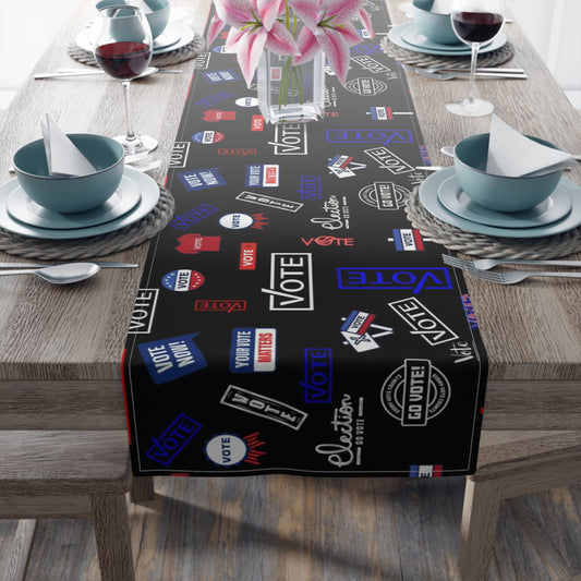 2024 Election Campaign-Inspired Table Runner: Sophisticated Political Dining Decor