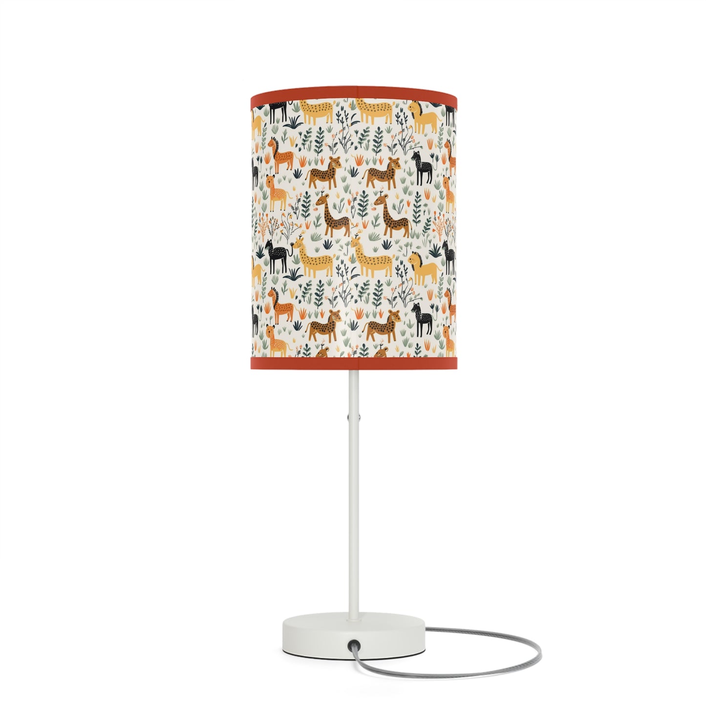 Safari Animal Themed Table Lamp, Children's Jungle Theme Room Decor