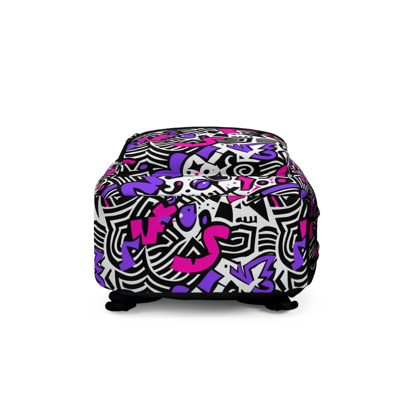 Colorful Urban Streetwear Kids Backpack with Vibrant Memphis Pattern, Lightweight & Durable