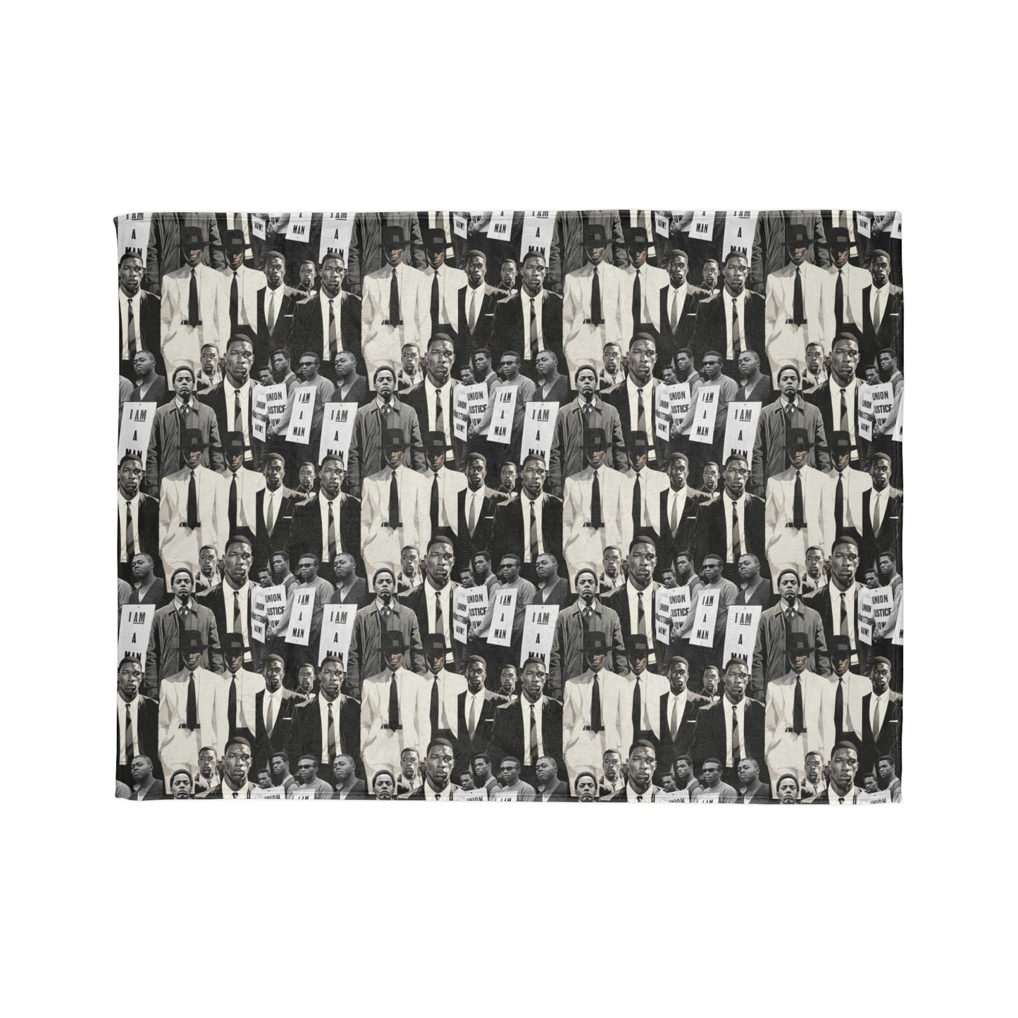 Civil Rights Symbol I Am A Man Black Man Empowerment Throw Blanket