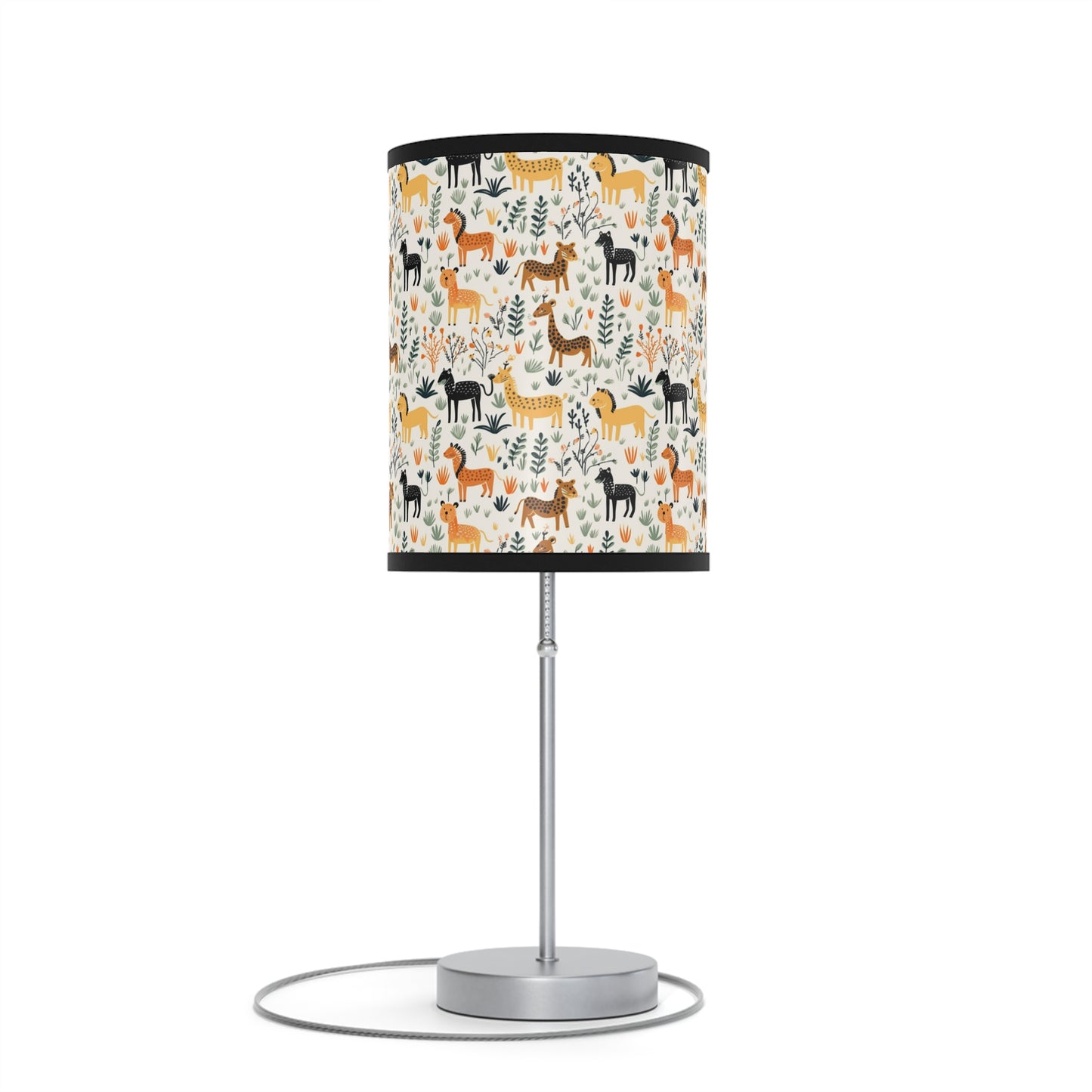 Safari Animal Themed Table Lamp, Children's Jungle Theme Room Decor