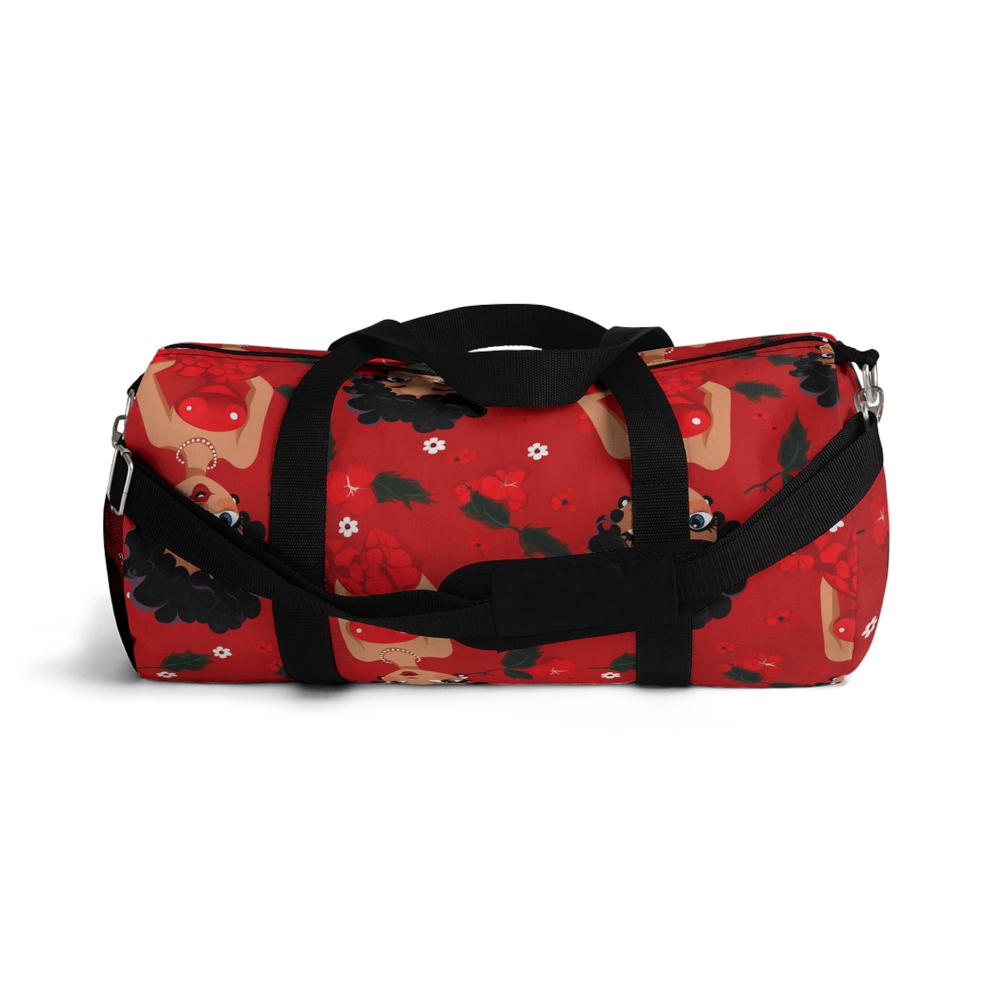 Black Betty Cartoon Print Duffle Bag, African American Betty Boop Overnight Bag