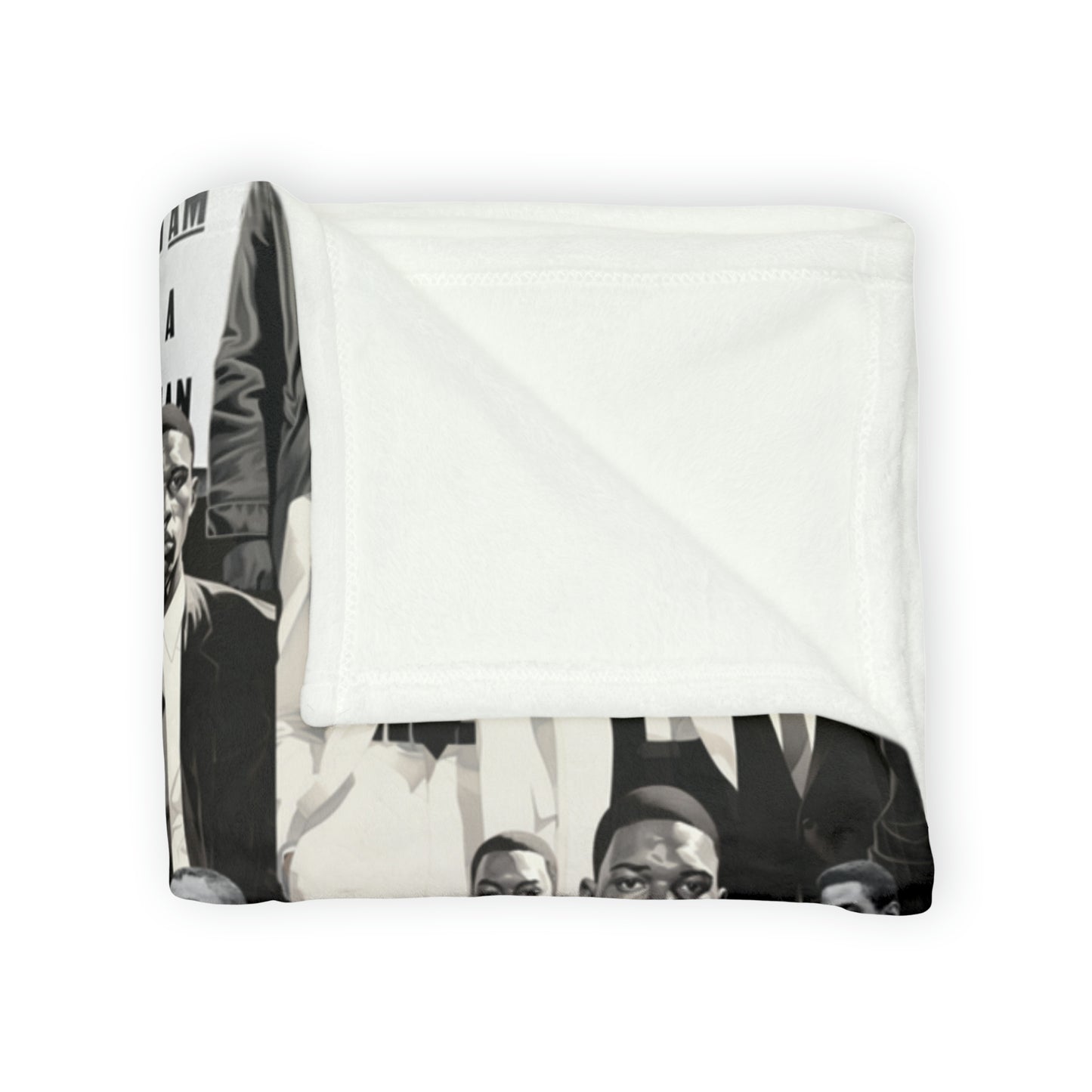 Civil Rights Symbol I Am A Man Black Man Empowerment Throw Blanket