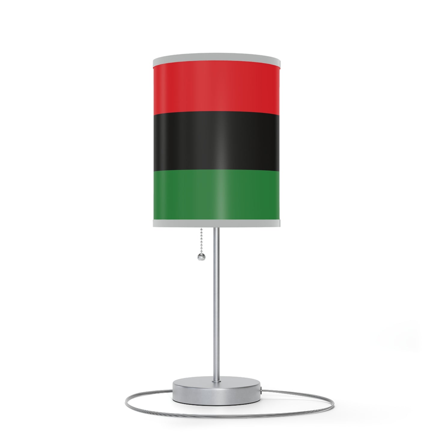 Red Black and Green Pan African Flag Lamp on a Stand, US|CA plug